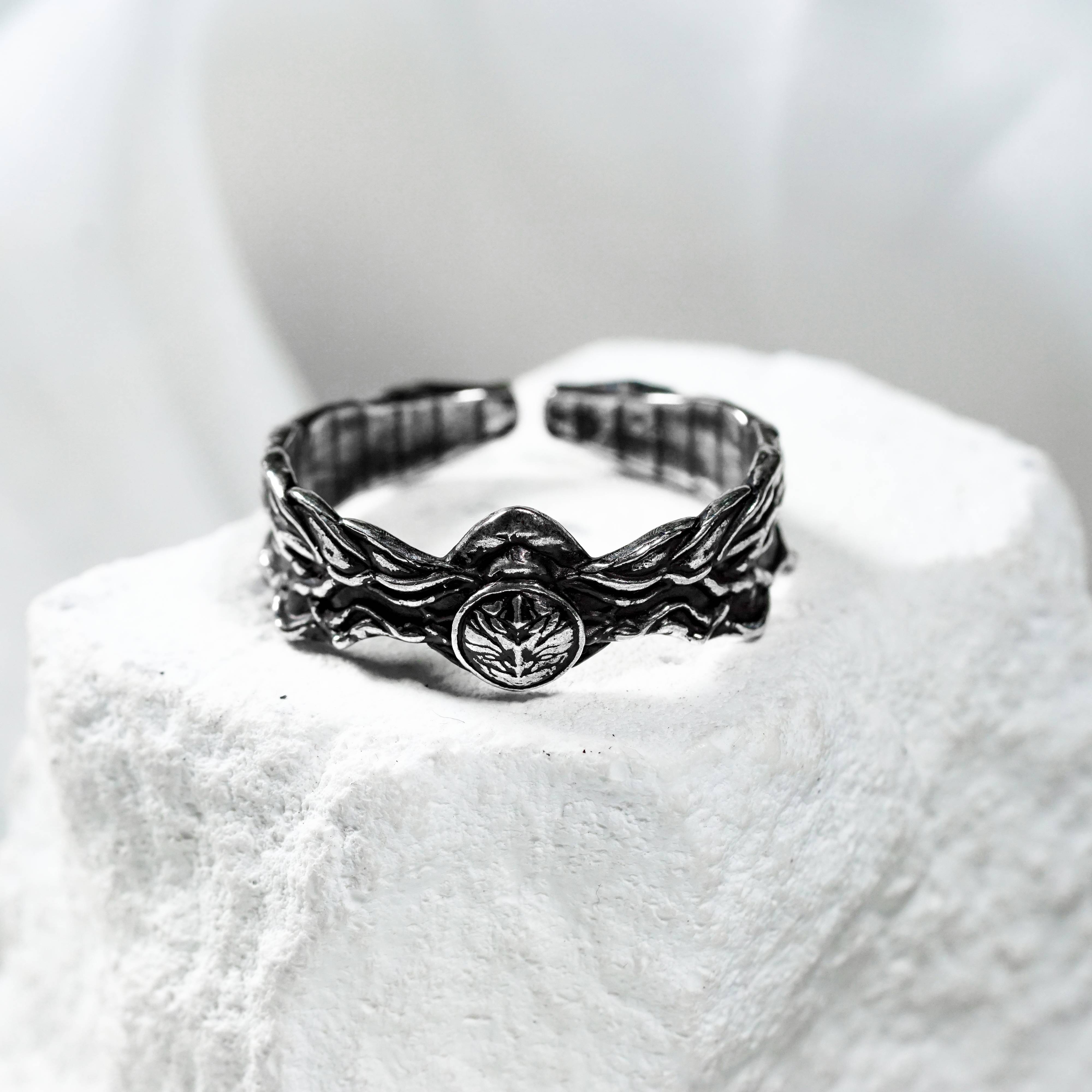 Elden Ring Nightreign Jewelry, Guardian Silver Ring, Elden Ring Inspired Handmade Jewelry, Custom 950 Silver Nightfarers Classes Ring