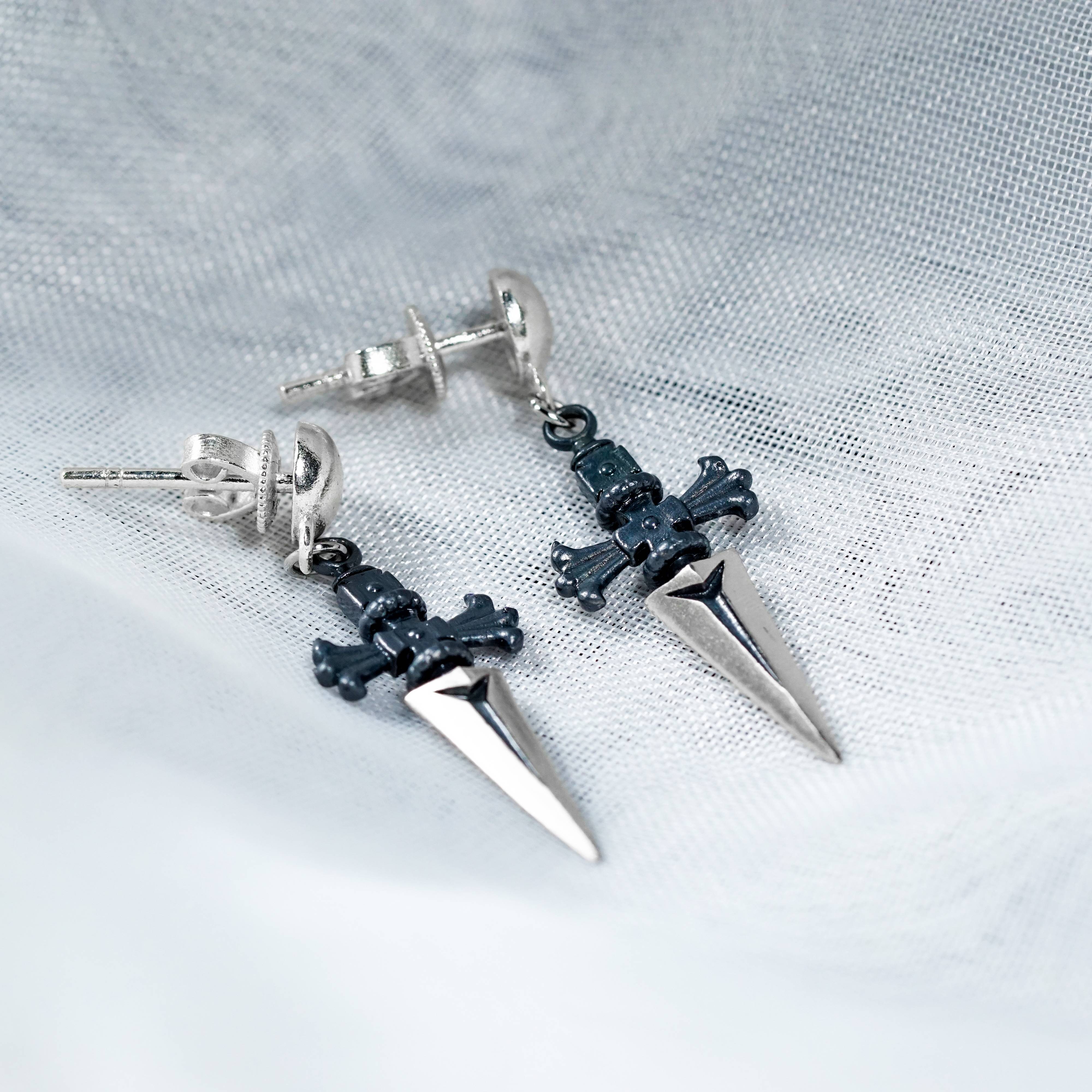 Jewelry Hunter x Hunter 950 Silver, Judgement Chain Earrings, Gothic Chain, Hunter x Hunter Jewelry, Anime Fan Gift 8 - EternaSilver DSC04449 - EternaSilver