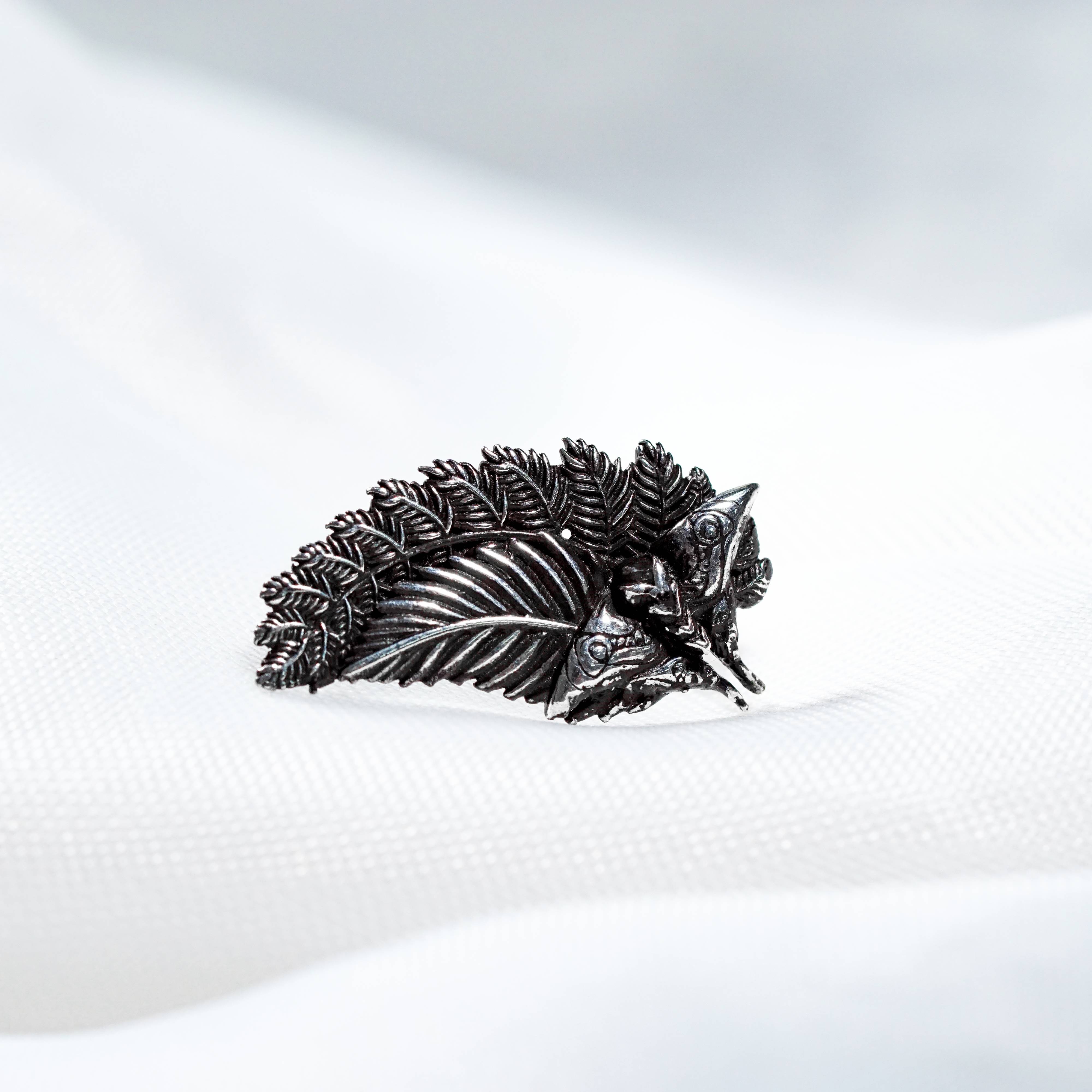 The Last of Us Silver Jewelry, Ellie Tattoo Earrings, Moth & Fern Sterling Silver Earrings Inspired by The Last of Us Part II, Jewelry Gift for Gamers TLOU fans 6 - EternaSilver DSC04452 - EternaSilver