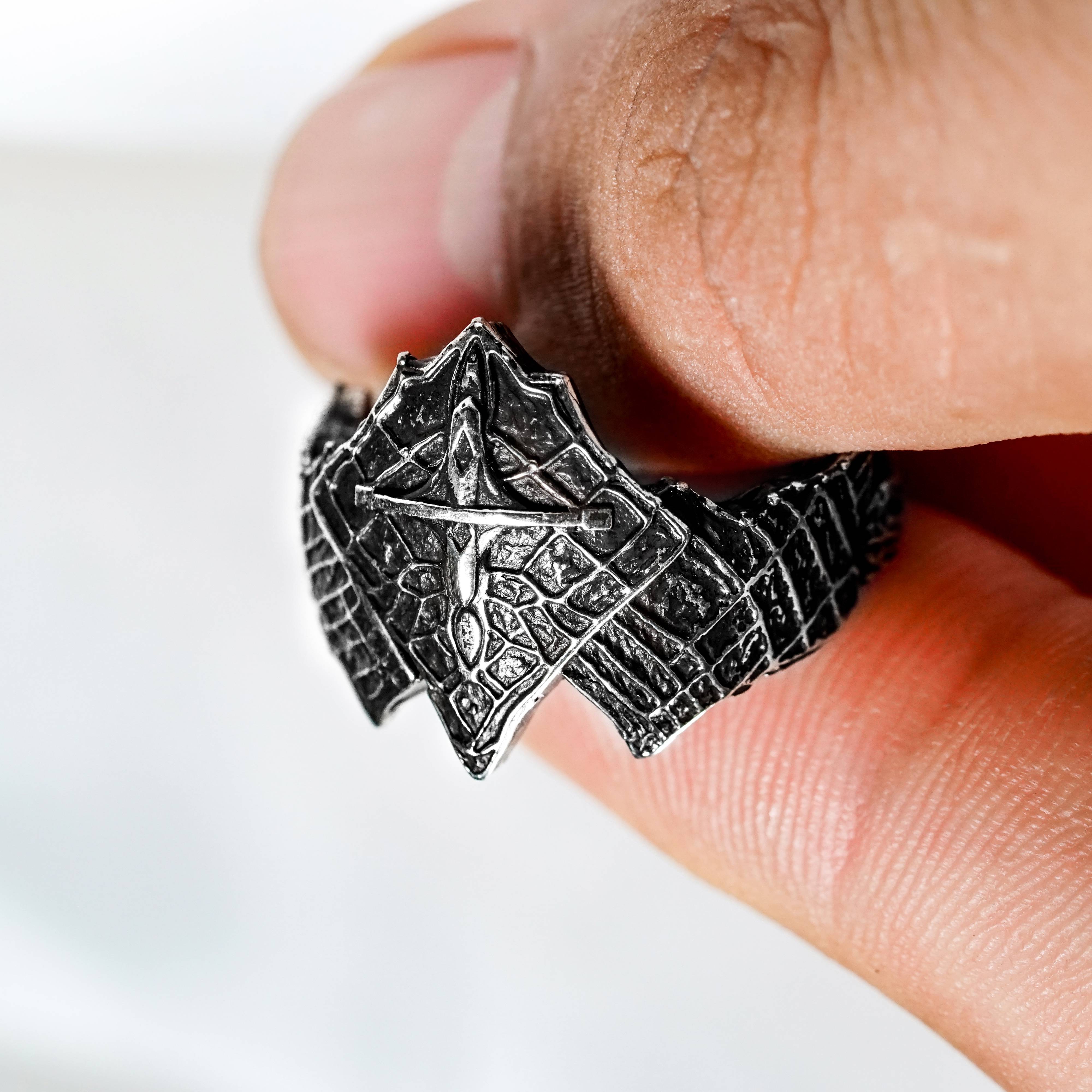 Elden Ring Nightreign Jewelry, Duchess Mask Silver Ring, Elden Ring Inspired Handmade Jewelry, Custom 950 Silver Nightfarers Classes Ring 5 - EternaSilver DSC04487 - EternaSilver