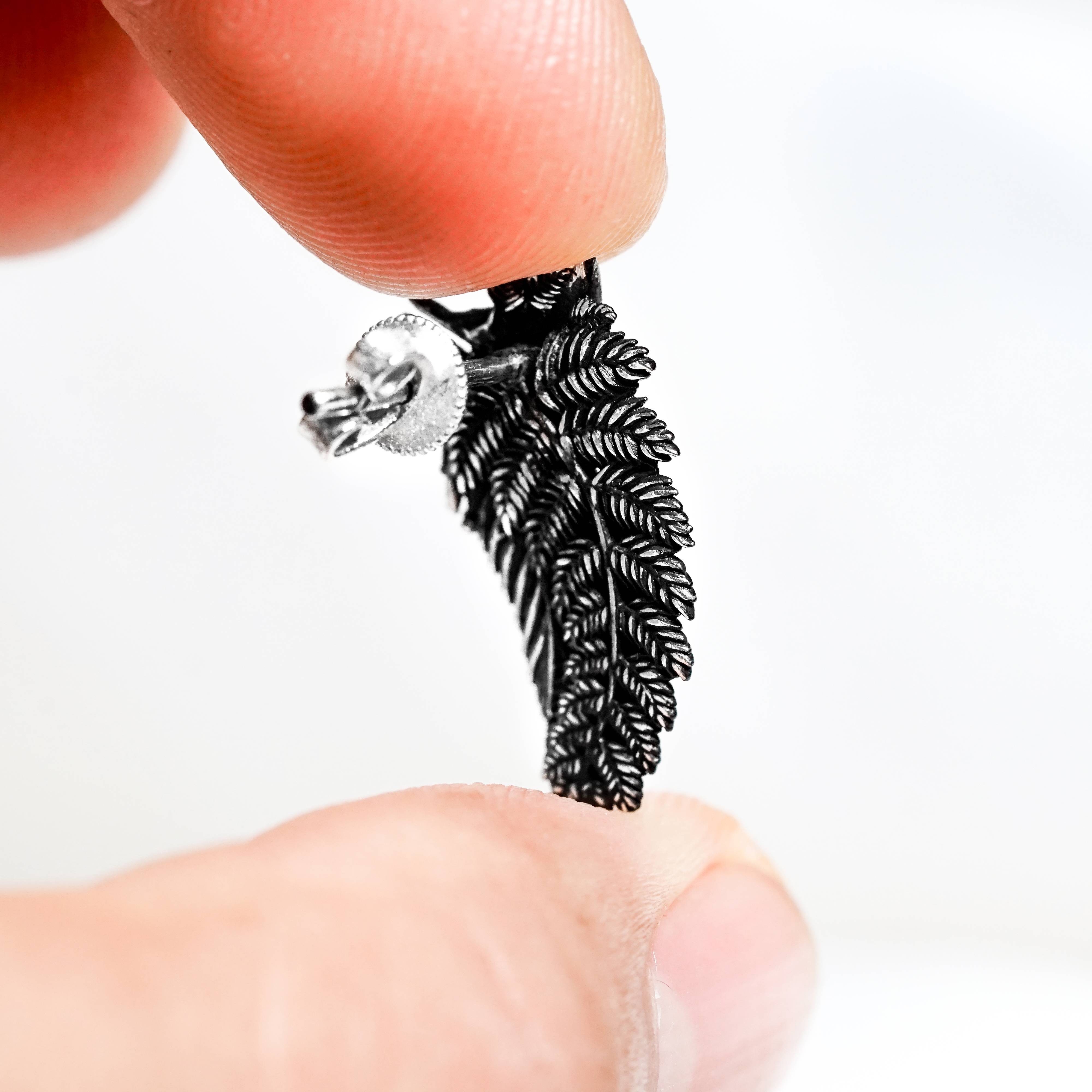 The Last of Us Silver Jewelry, Ellie Tattoo Earrings, Moth & Fern Sterling Silver Earrings Inspired by The Last of Us Part II, Jewelry Gift for Gamers TLOU fans 5 - EternaSilver DSC04507 - EternaSilver