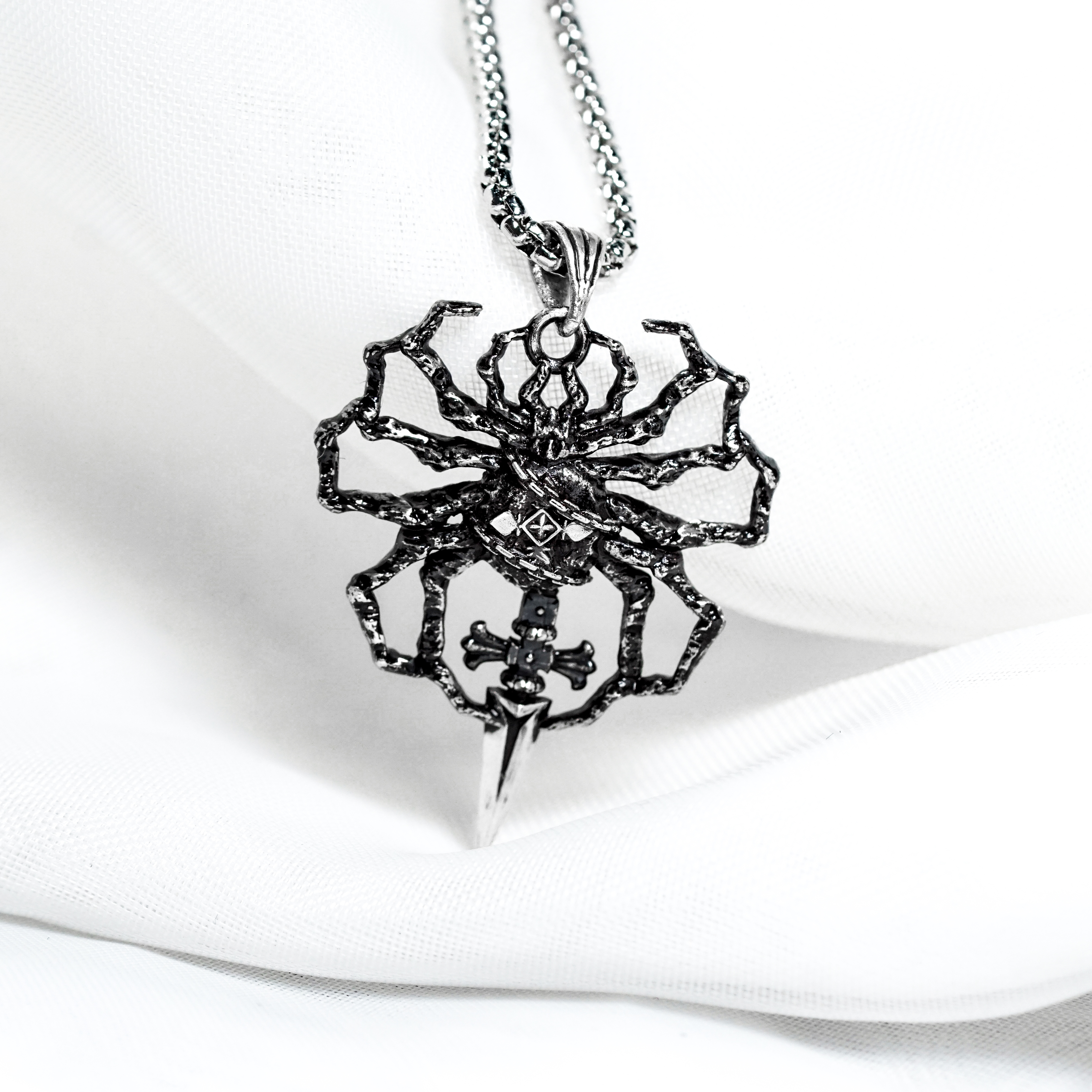 Hunter x Hunter Jewelry, Judgement Chain & Phantom Troupe Spider Necklace, Jewelry Hunter x Hunter 950 Silver, Gothic Chain, Anime Fan Gift 6 - EternaSilver DSC04519 - EternaSilver