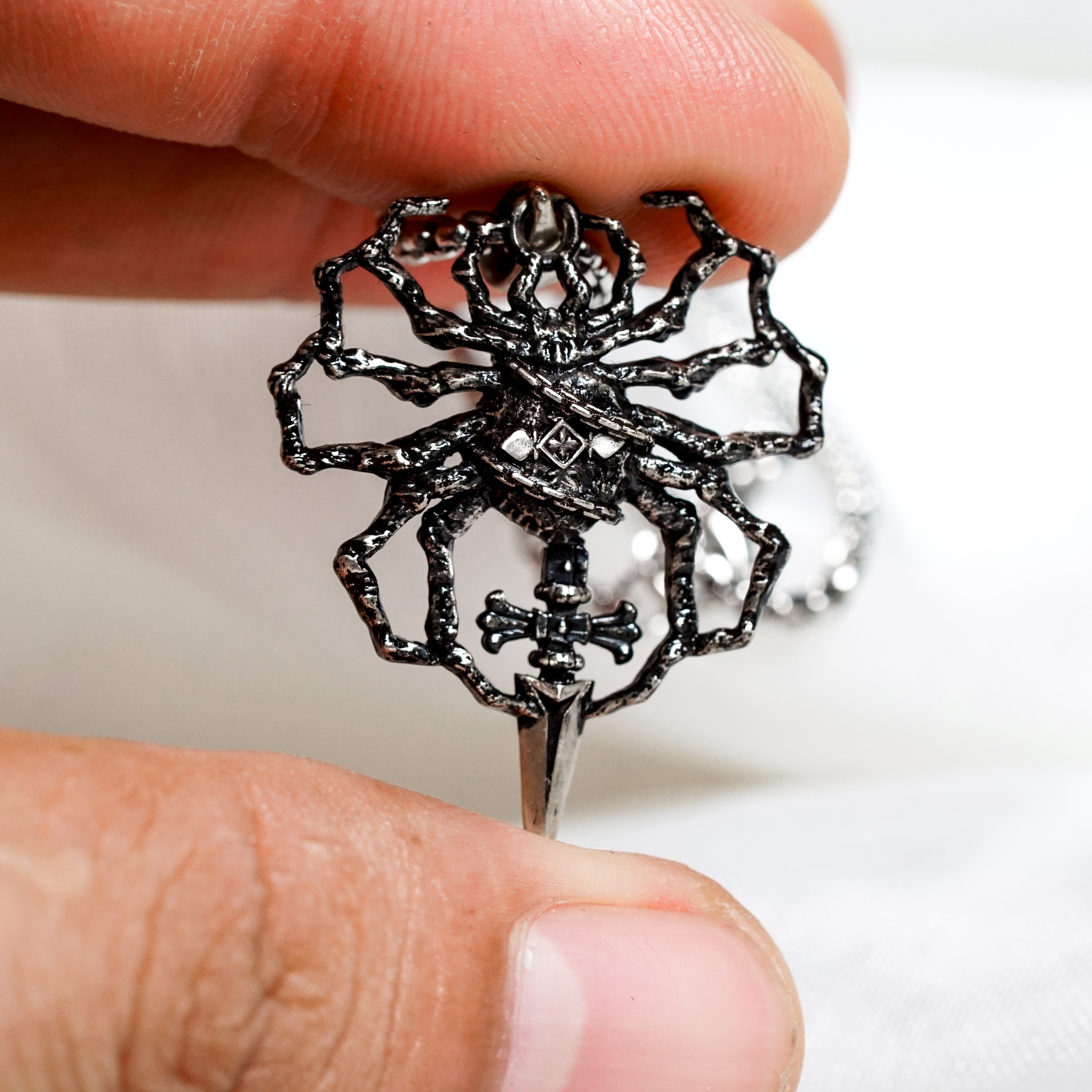 Hunter x Hunter Jewelry, Judgement Chain & Phantom Troupe Spider Necklace, Jewelry Hunter x Hunter 950 Silver, Gothic Chain, Anime Fan Gift 4 - EternaSilver DSC04522 - EternaSilver