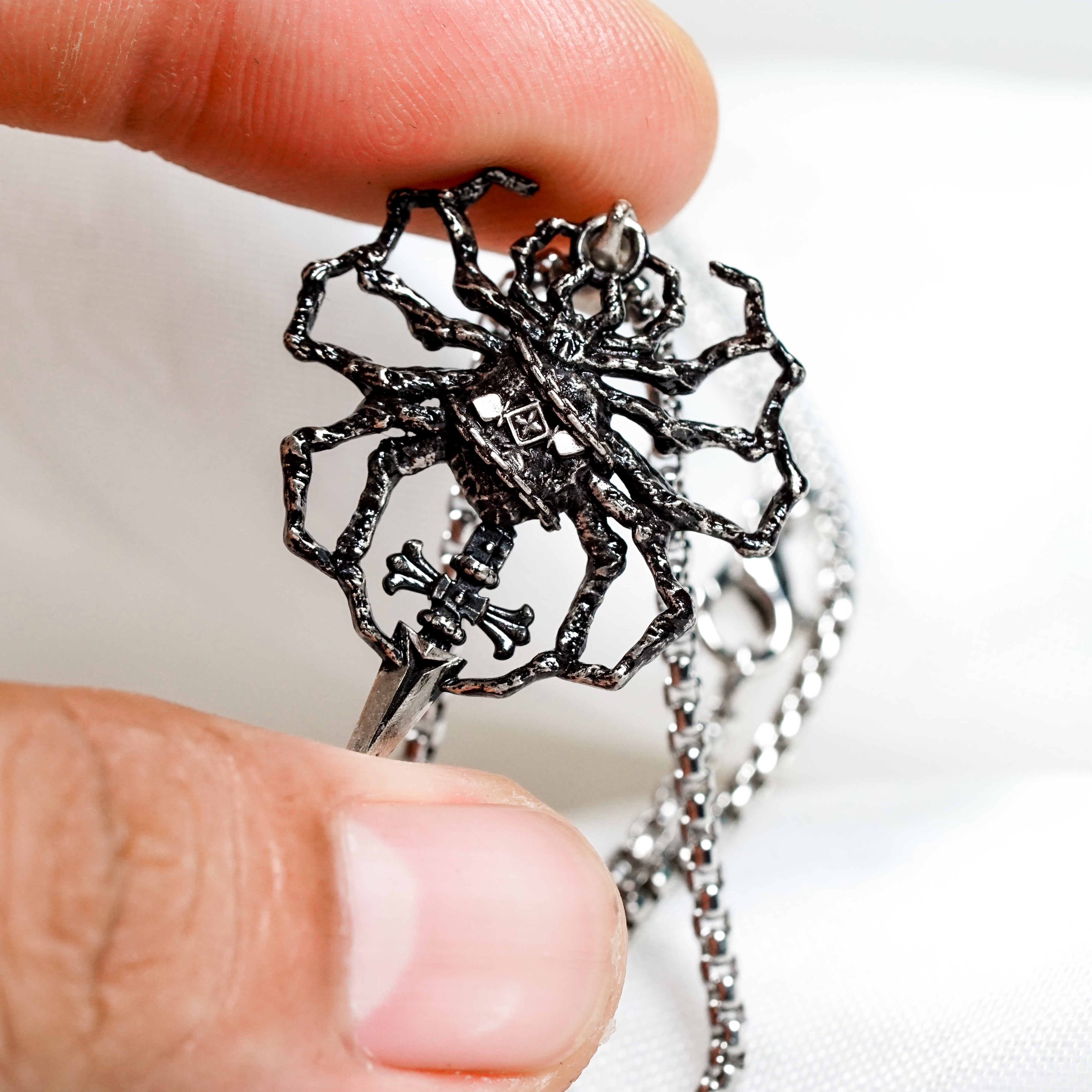 Hunter x Hunter Jewelry, Judgement Chain & Phantom Troupe Spider Necklace, Jewelry Hunter x Hunter 950 Silver, Gothic Chain, Anime Fan Gift 3 - EternaSilver DSC04523 - EternaSilver