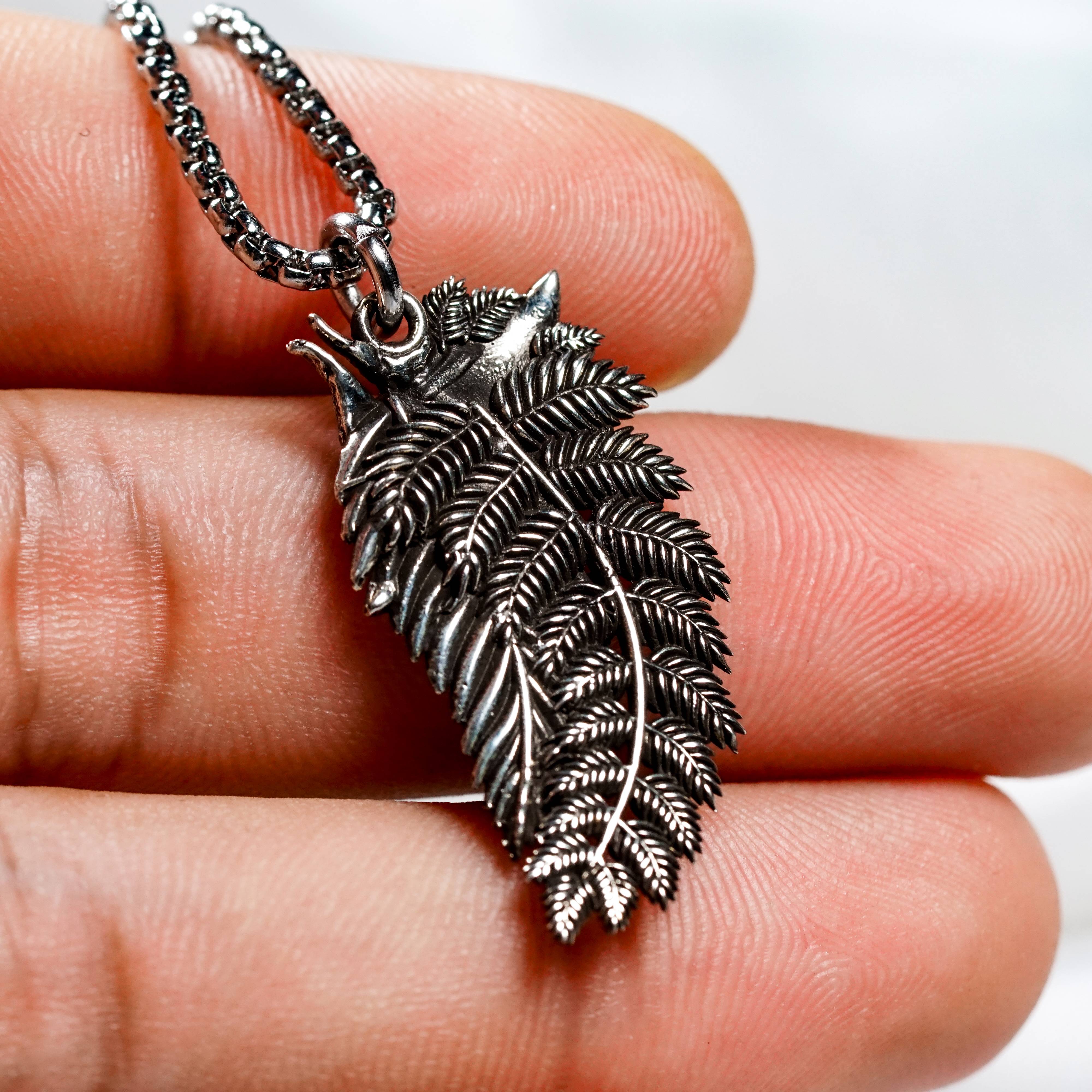 The Last of Us Silver Jewery, Ellie’s Moth & Fern Sterling Silver Pendant Necklace, Inspired by Ellie’s Tattoo from The Last of Us Part II 4 - EternaSilver DSC04550 - EternaSilver