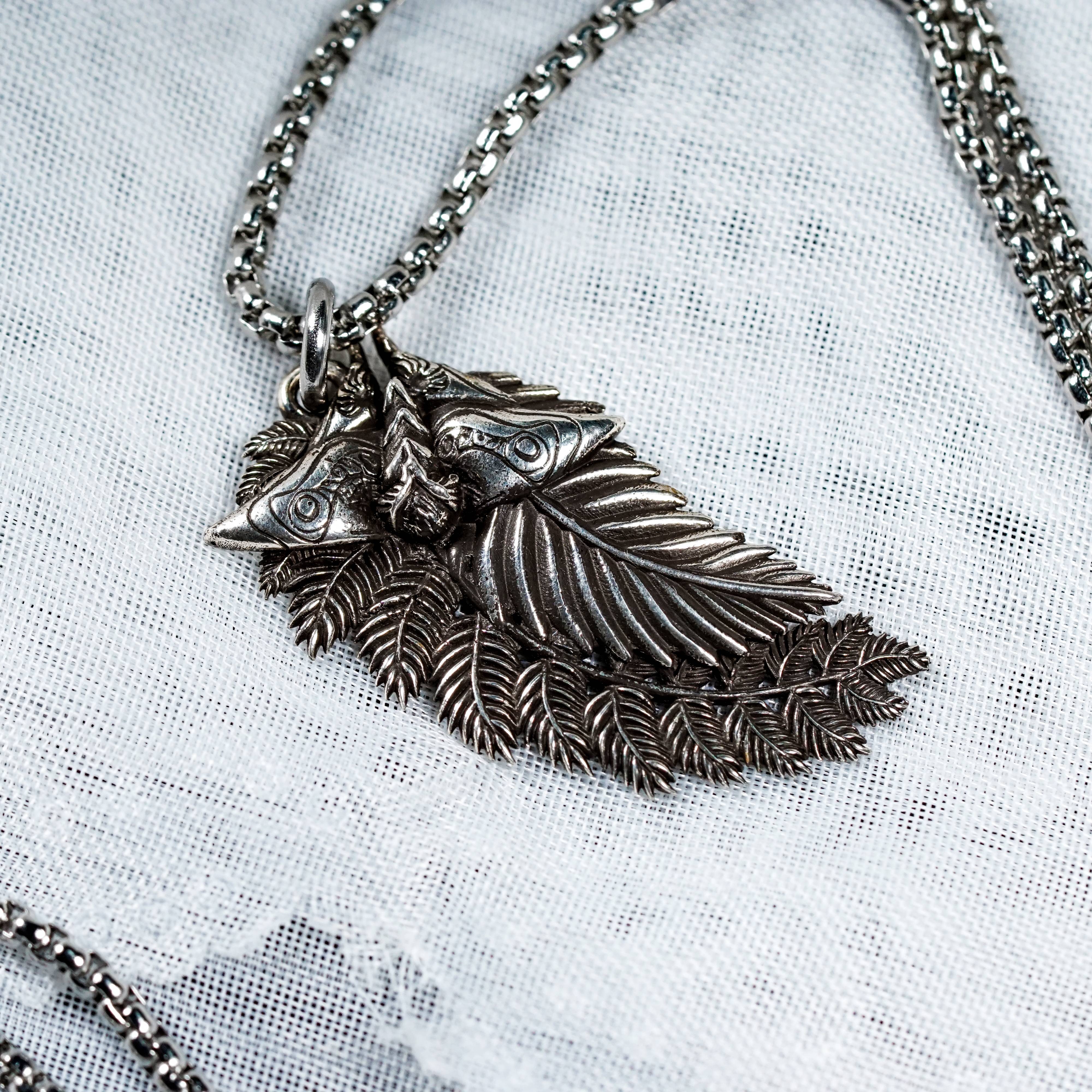 The Last of Us Silver Jewery, Ellie’s Moth & Fern Sterling Silver Pendant Necklace, Inspired by Ellie’s Tattoo from The Last of Us Part II 3 - EternaSilver DSC04554 - EternaSilver