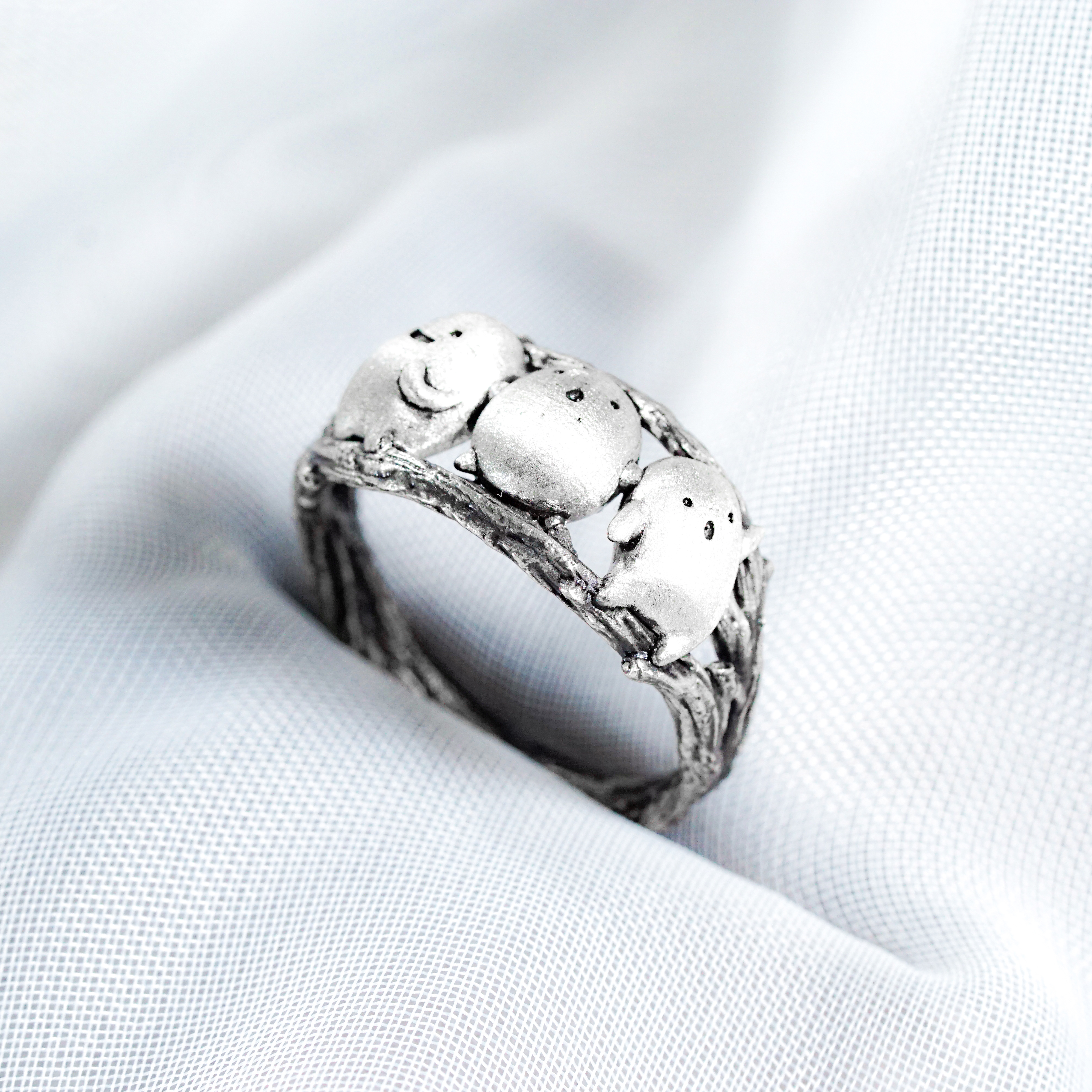 The Boy and the Heron-Inspired Warawara Ring, Custom 950 Silver Ring for Warawara Fans 6 - EternaSilver DSC04667 - EternaSilver