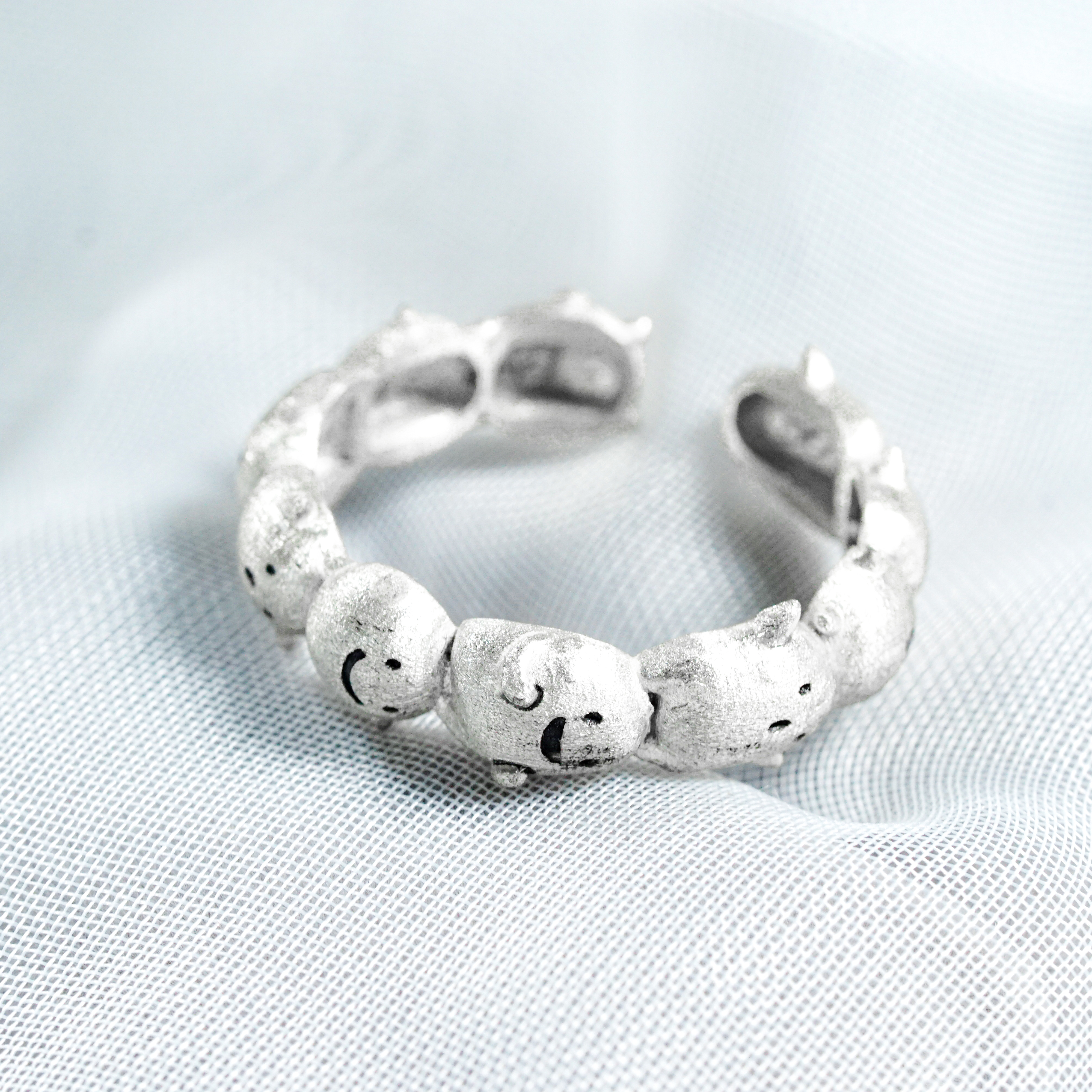 The Boy and the Heron-Inspired Warawara Ring, Custom 950 Silver Ring for Warawara Fans, Hanmade Jewelry for fans 3 - EternaSilver DSC04708 - EternaSilver