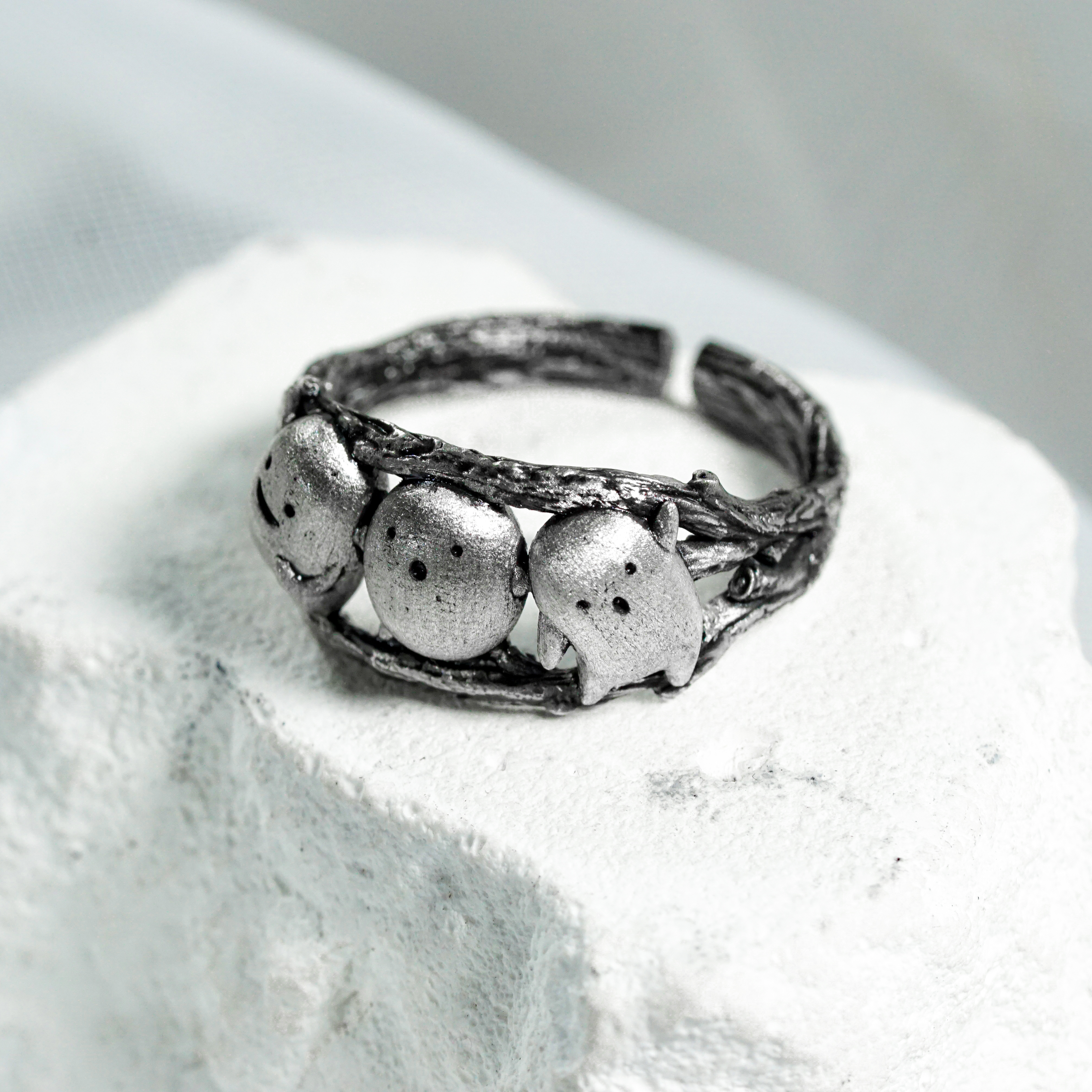 The Boy and the Heron-Inspired Warawara Ring, Custom 950 Silver Ring for Warawara Fans 7 - EternaSilver DSC04720 - EternaSilver