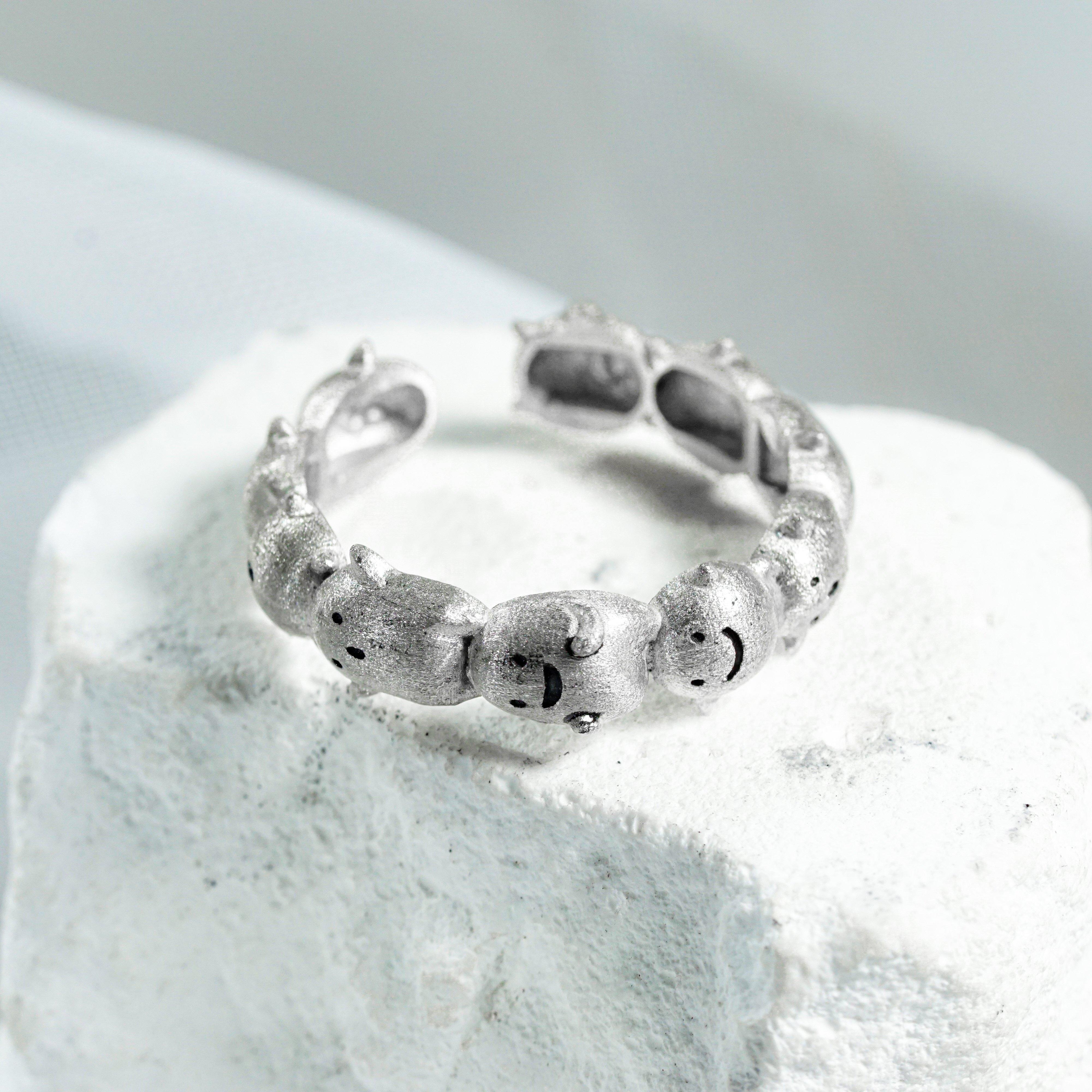 The Boy and the Heron-Inspired Warawara Ring, Custom 950 Silver Ring for Warawara Fans, Hanmade Jewelry for fans 4 - EternaSilver DSC04731 - EternaSilver