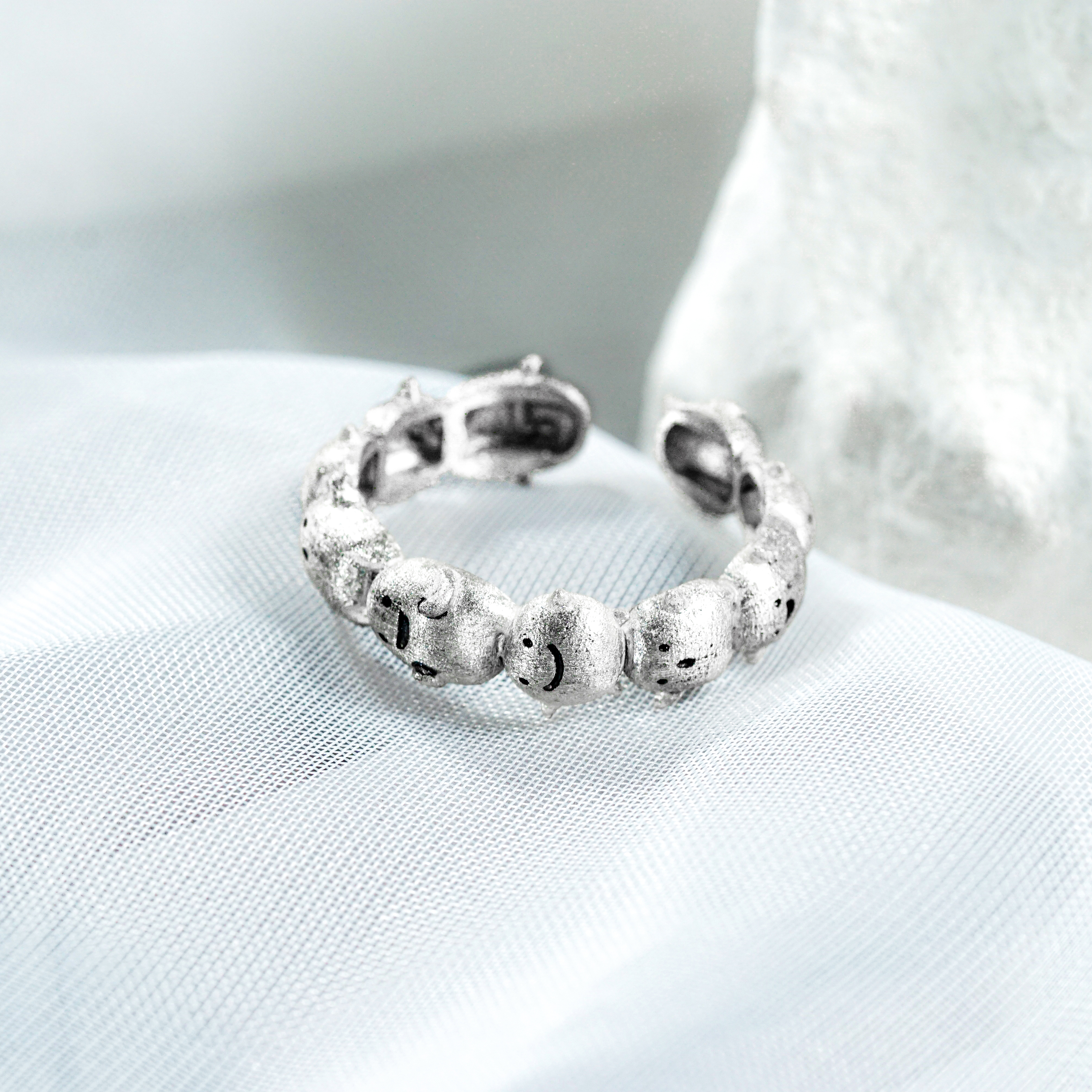 The Boy and the Heron-Inspired Warawara Ring, Custom 950 Silver Ring for Warawara Fans, Hanmade Jewelry for fans 5 - EternaSilver DSC04762 - EternaSilver