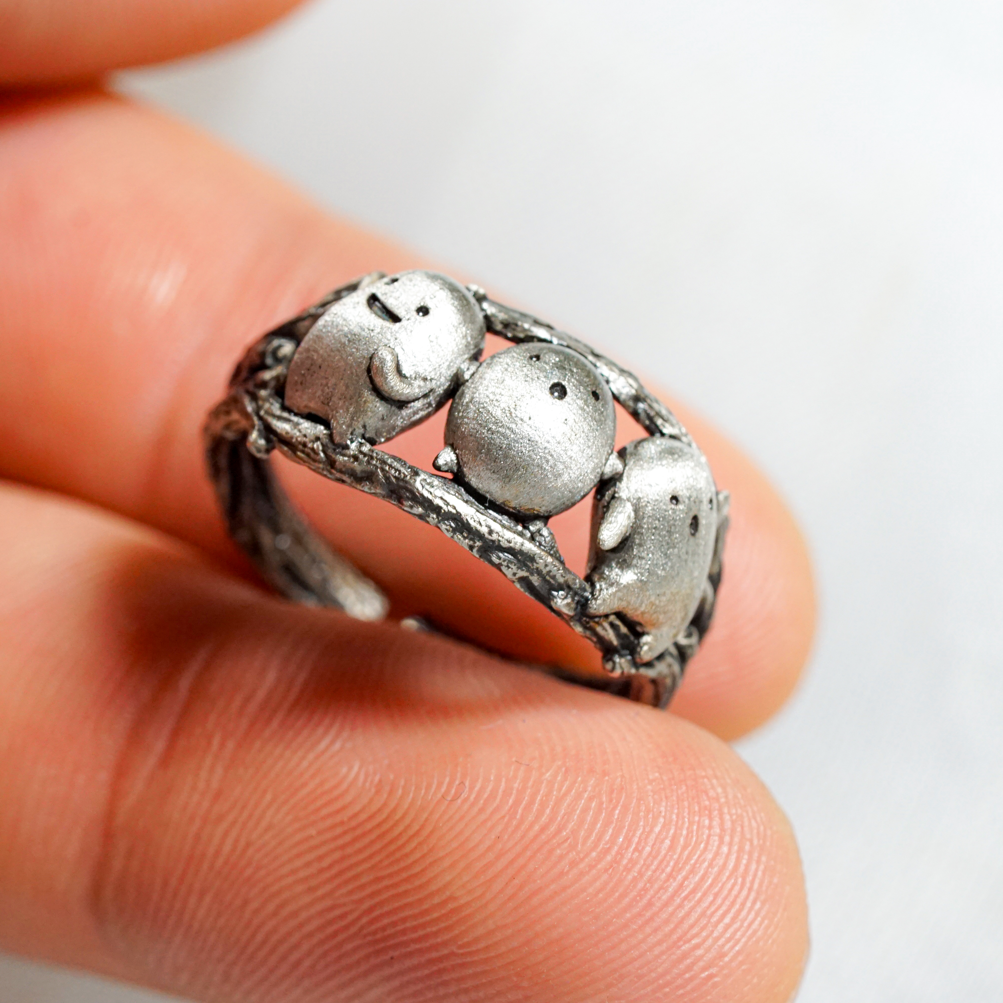 The Boy and the Heron-Inspired Warawara Ring, Custom 950 Silver Ring for Warawara Fans 5 - EternaSilver DSC04786 - EternaSilver