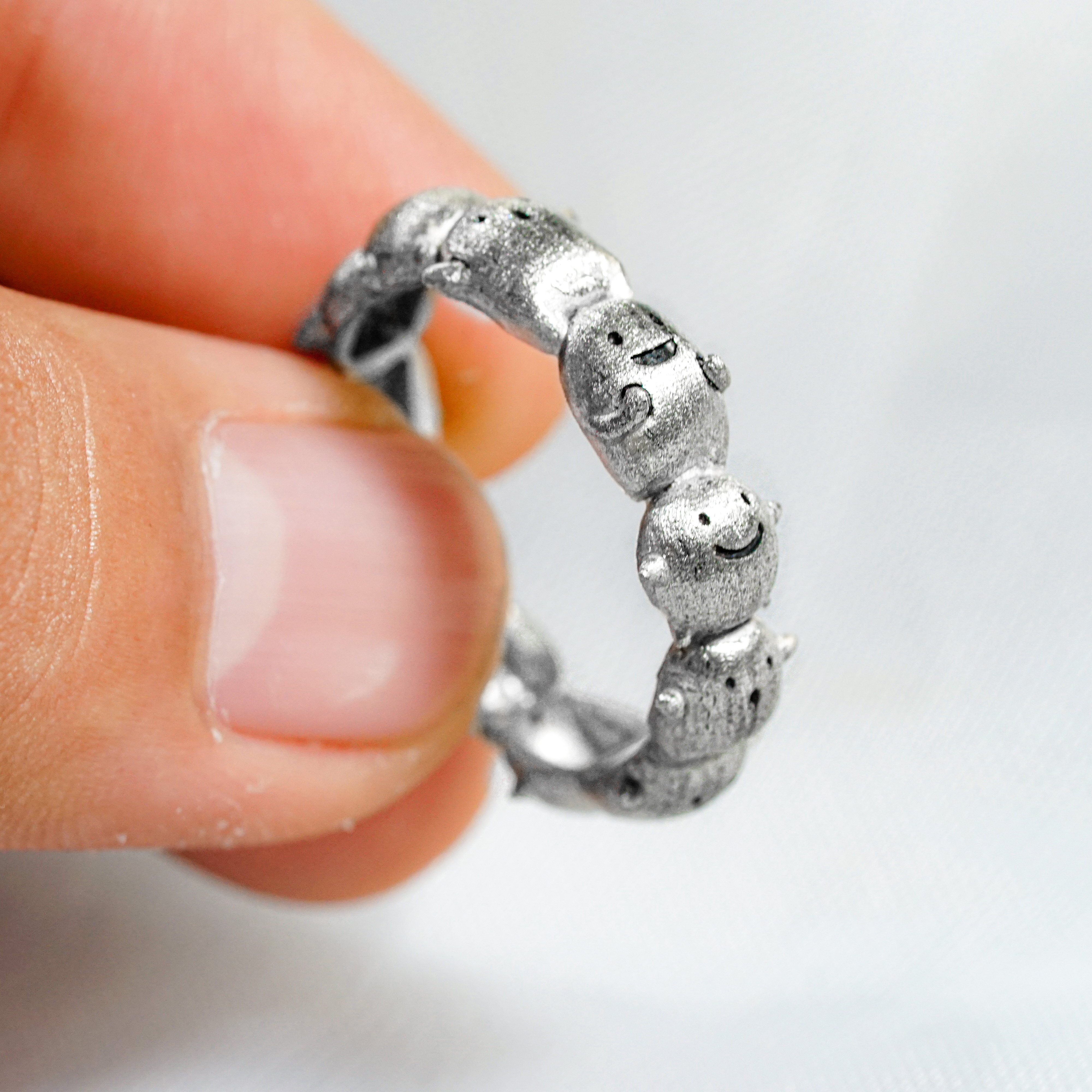 The Boy and the Heron-Inspired Warawara Ring, Custom 950 Silver Ring for Warawara Fans, Hanmade Jewelry for fans 7 - EternaSilver DSC04803 - EternaSilver