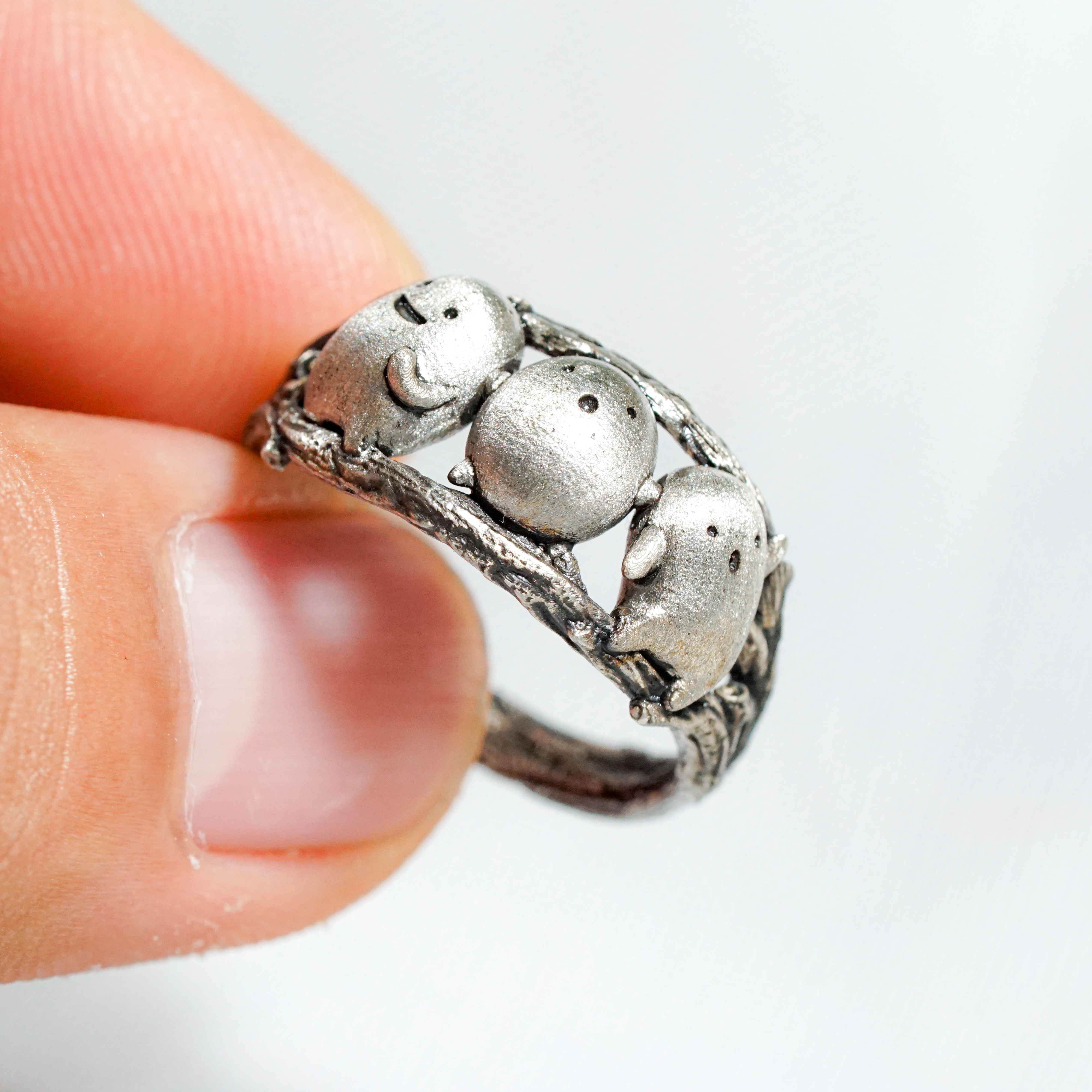 The Boy and the Heron-Inspired Warawara Ring, Custom 950 Silver Ring for Warawara Fans 4 - EternaSilver DSC04806 - EternaSilver