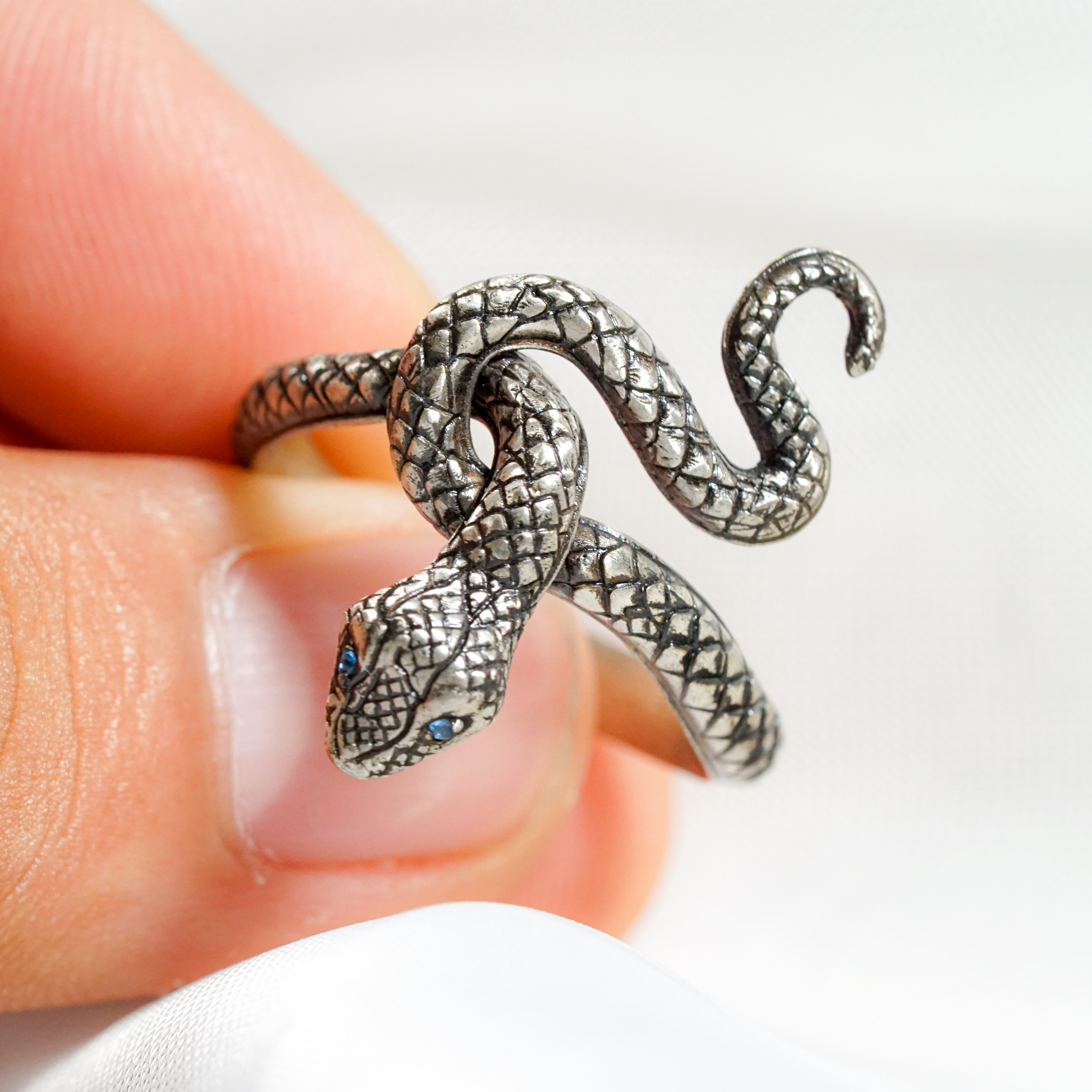 Dark Souls Ring Collection, Covetous Silver Serpent Ring, Handmade 950 Silver Rings 7 - EternaSilver DSC04814 - EternaSilver