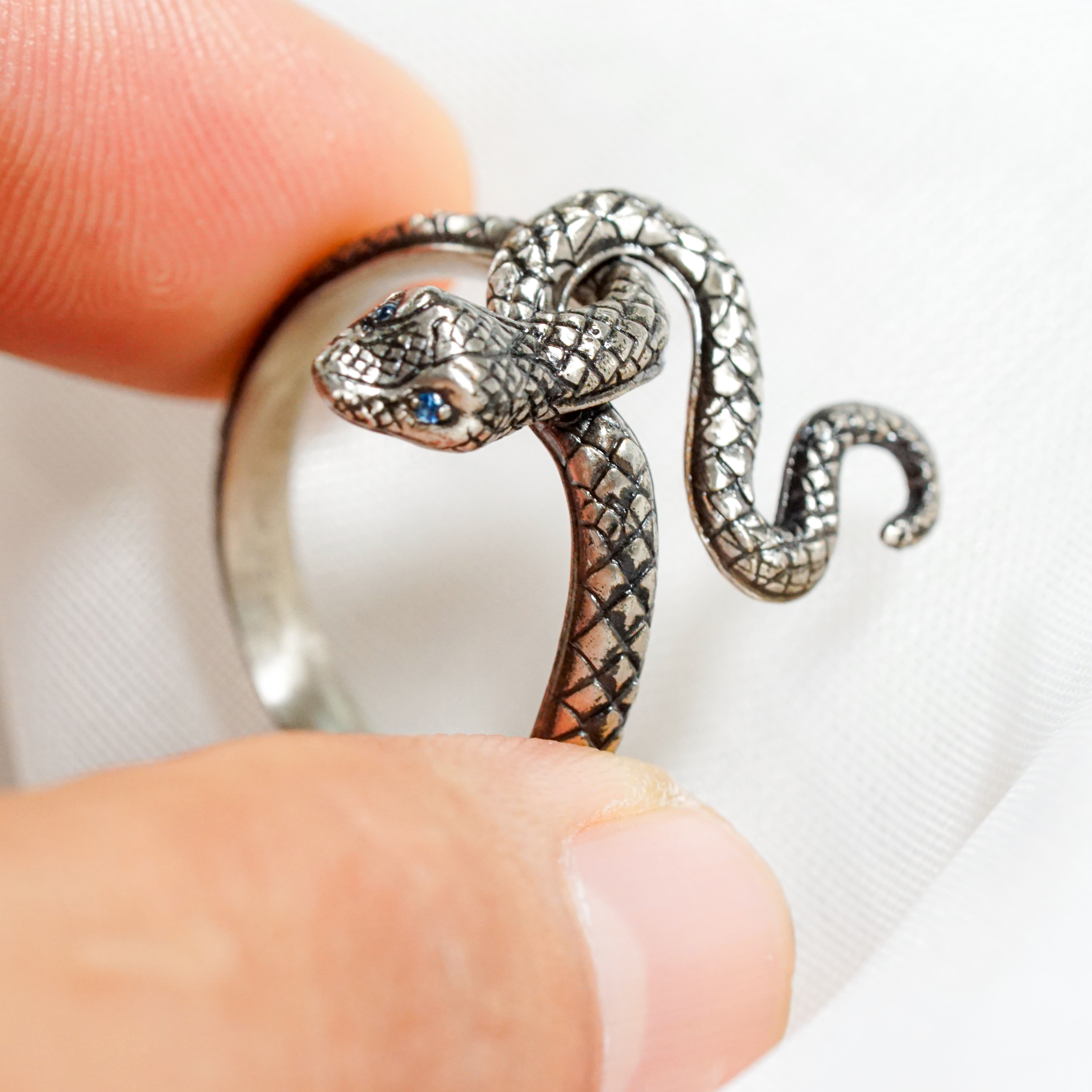 Dark Souls Ring Collection, Covetous Silver Serpent Ring, Handmade 950 Silver Rings 8 - EternaSilver DSC04815 - EternaSilver