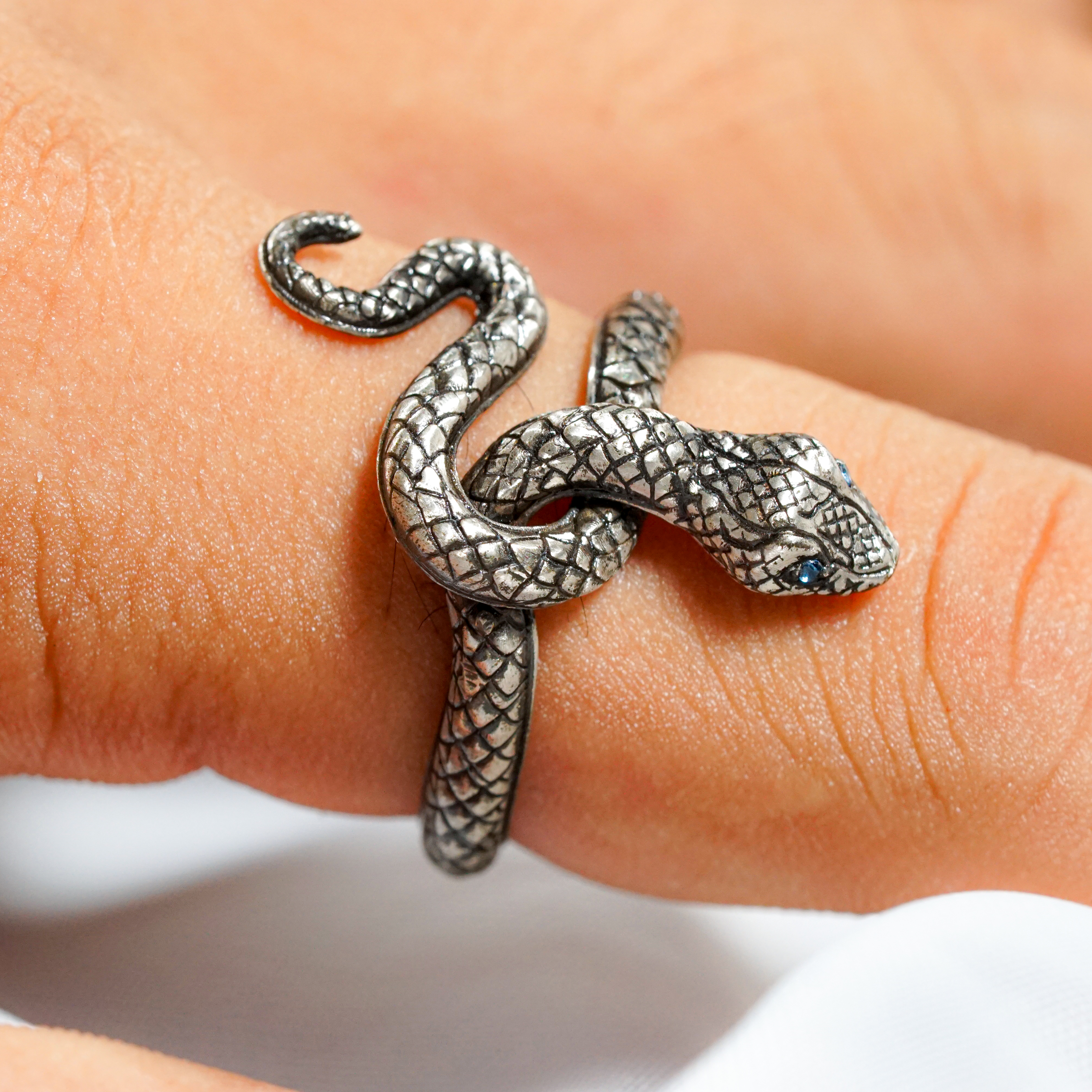 Dark Souls Ring Collection, Covetous Silver Serpent Ring, Handmade 950 Silver Rings 9 - EternaSilver DSC04863 - EternaSilver