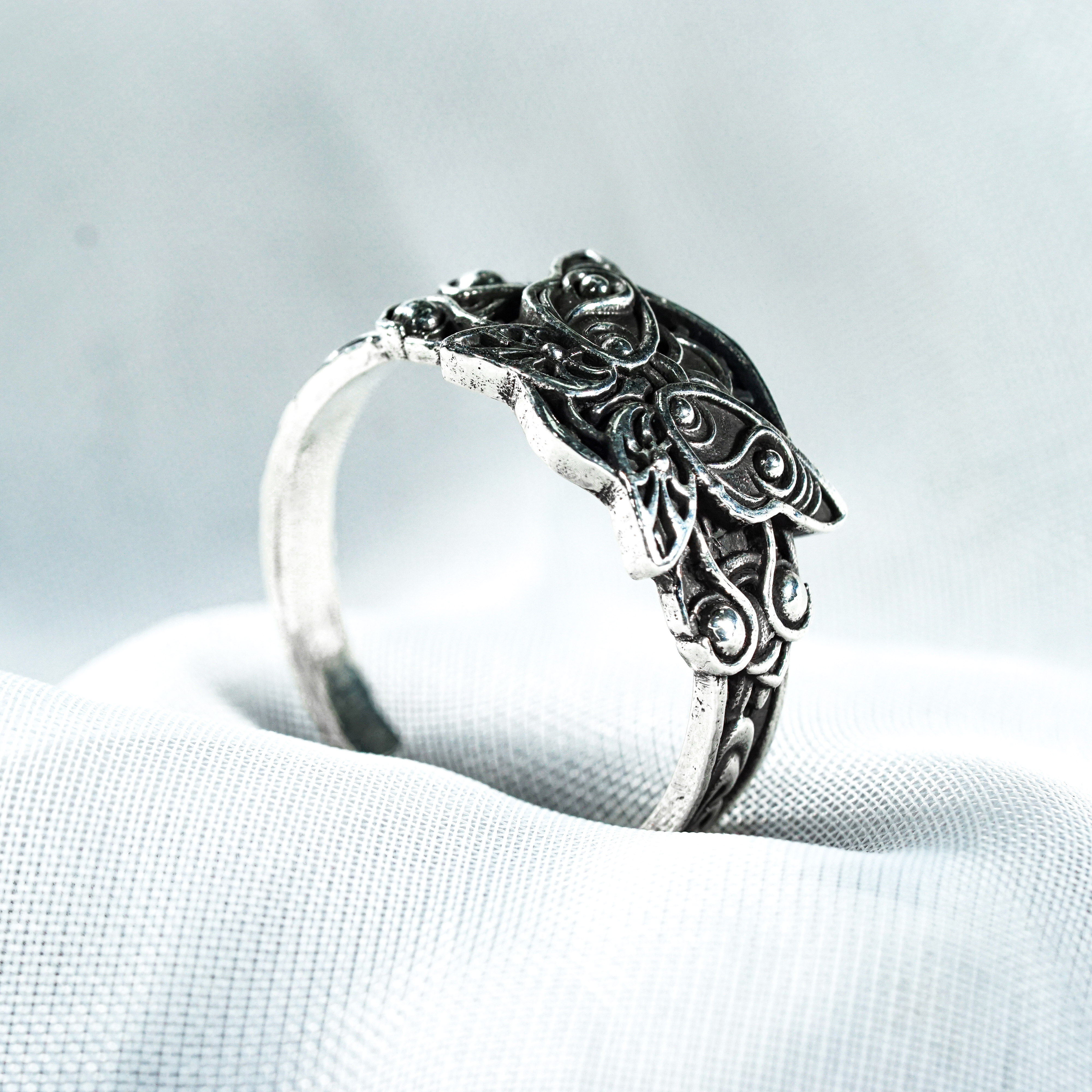 Frieren: Beyond Journey's End 950 Silver Jewelry, Fern Butterfly Hair Piece Ring, Anime Cosplay & Cottagecore Jewelry, Gift for Her 4 - EternaSilver DSC05601 - EternaSilver