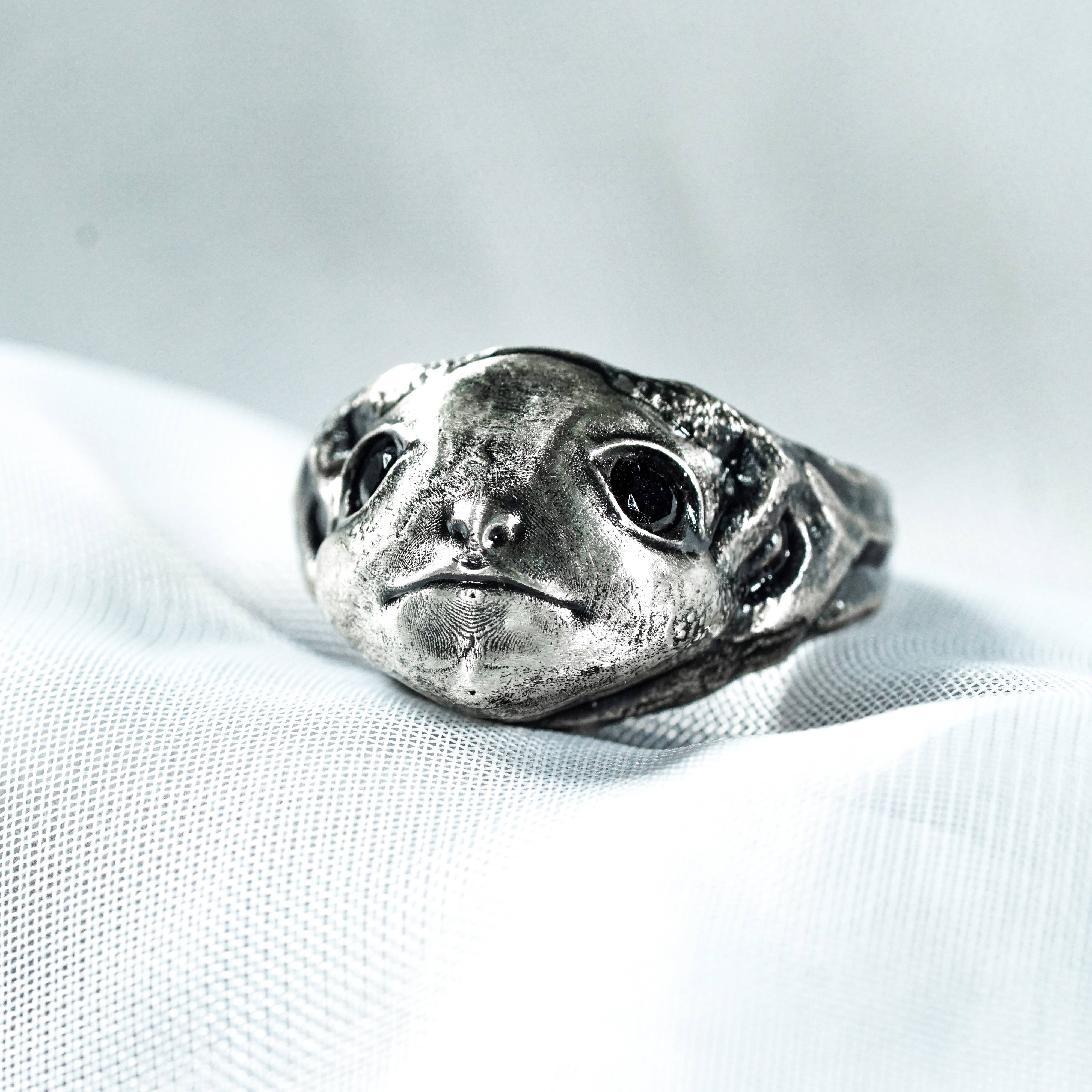 Elden Ring Albinauric Mask Ring, Handmade 950 Silver Fantasy Ring, Dark Souls Collector Gif, Perfect for Elden Ring Fans and Cosplay 8 - EternaSilver DSC05606 - EternaSilver