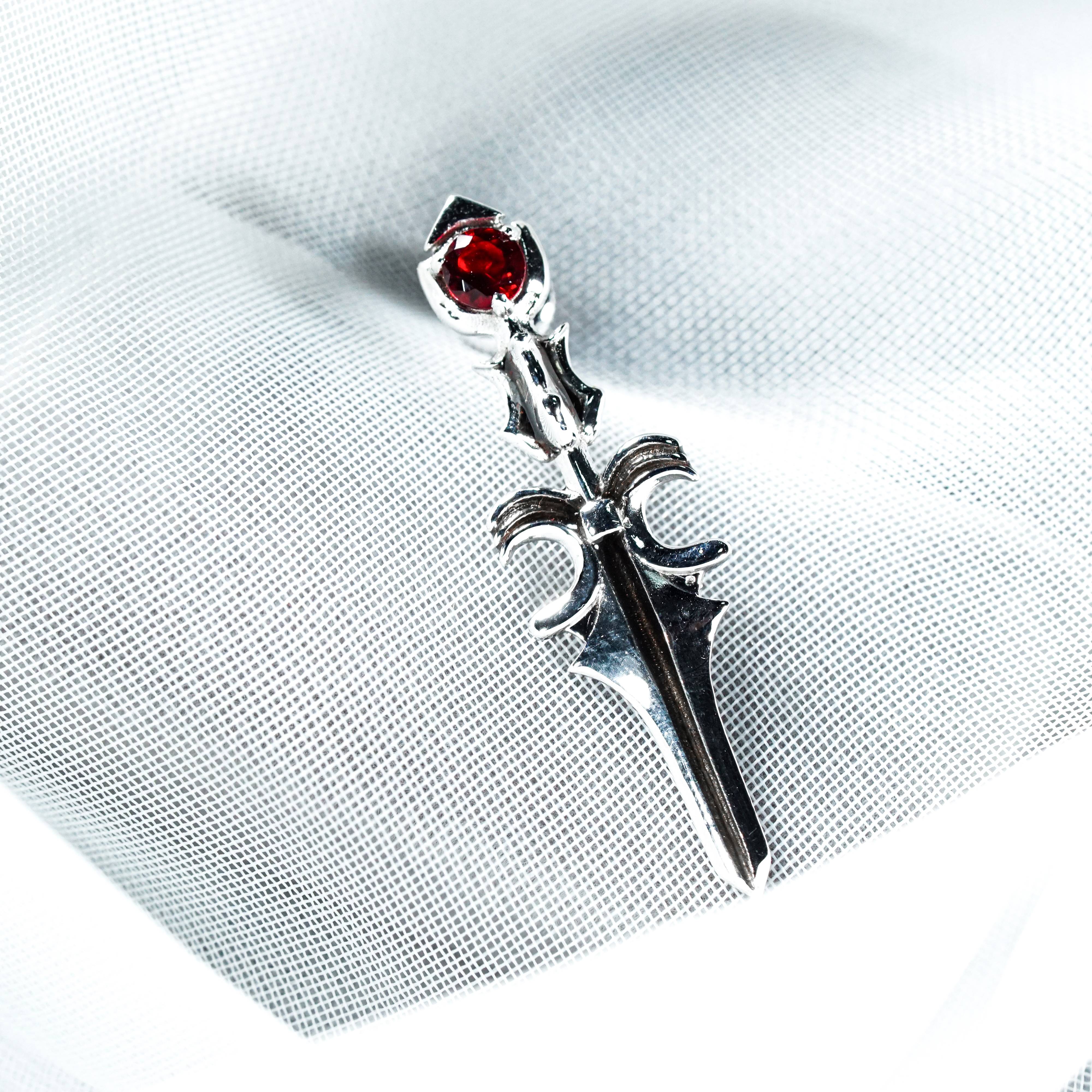Final Fantasy XVI Dion Lesage Earring, Handmade Silver 950, FFXVI Jewelry for Fans
