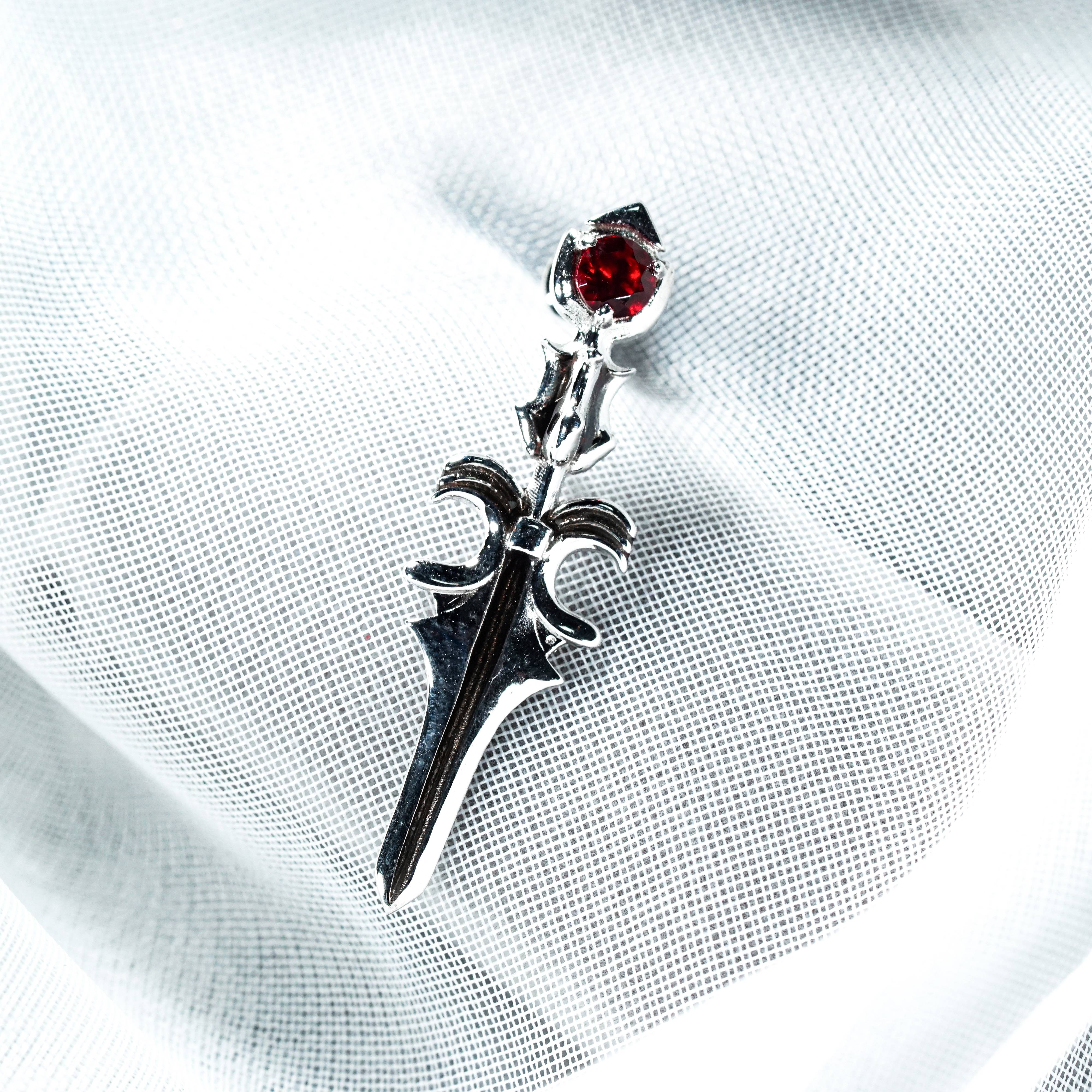 Final Fantasy XVI Dion Lesage Earring, Handmade Silver 950, FFXVI Jewelry for Fans 5 - EternaSilver DSC05624 - EternaSilver