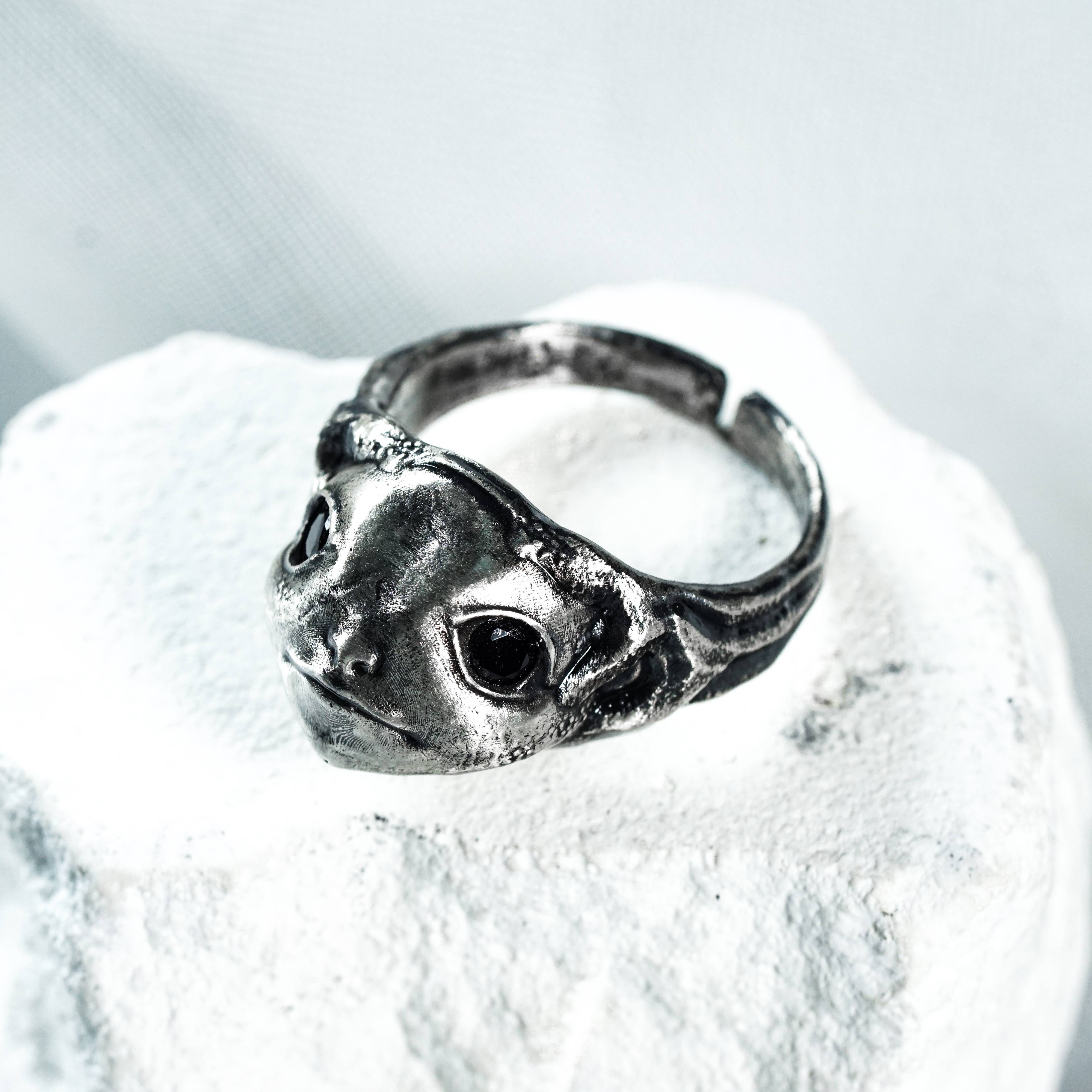 Elden Ring Albinauric Mask Ring, Handmade 950 Silver Fantasy Ring, Dark Souls Collector Gif, Perfect for Elden Ring Fans and Cosplay 7 - EternaSilver DSC05632 - EternaSilver