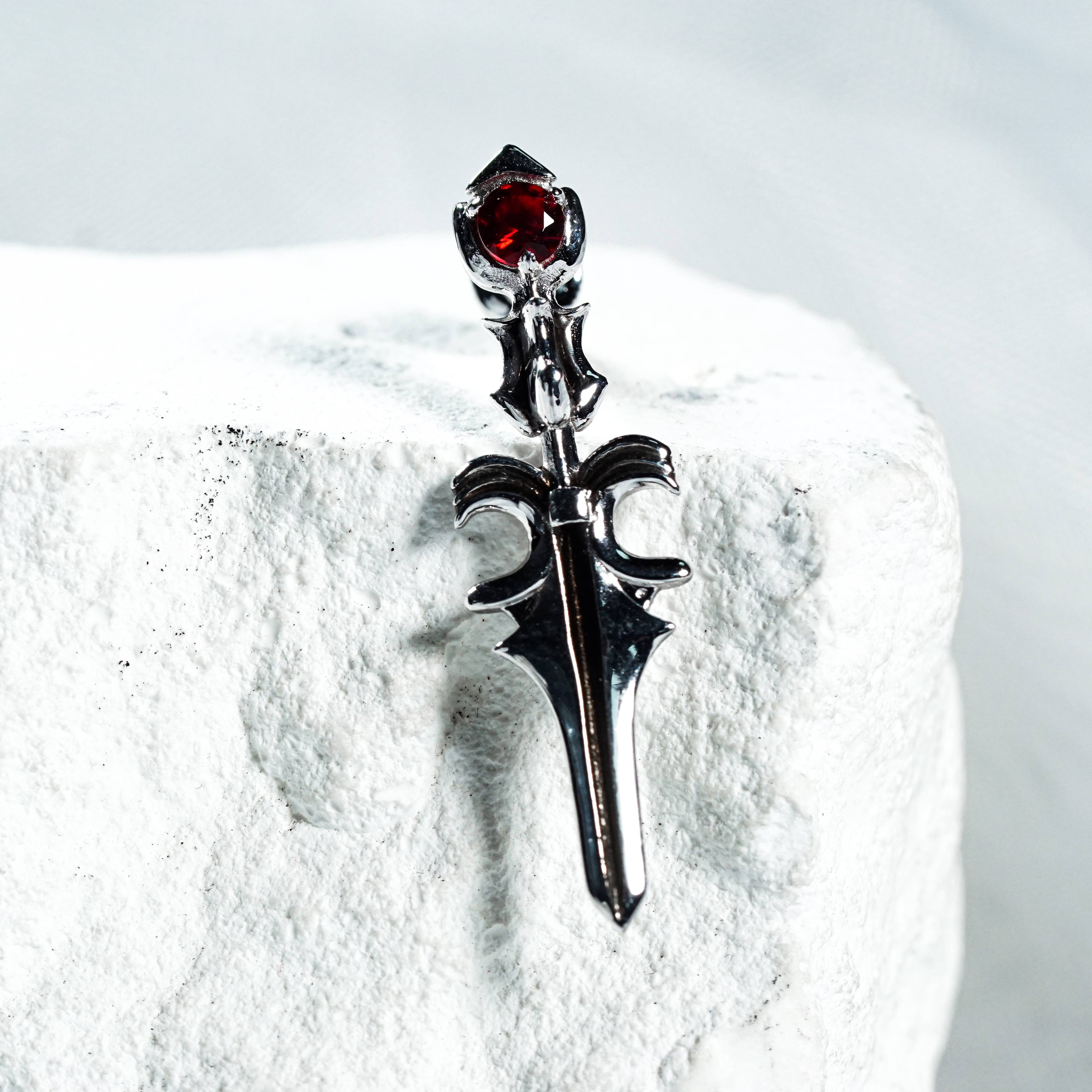 Final Fantasy XVI Dion Lesage Earring, Handmade Silver 950, FFXVI Jewelry for Fans 6 - EternaSilver DSC05634 - EternaSilver