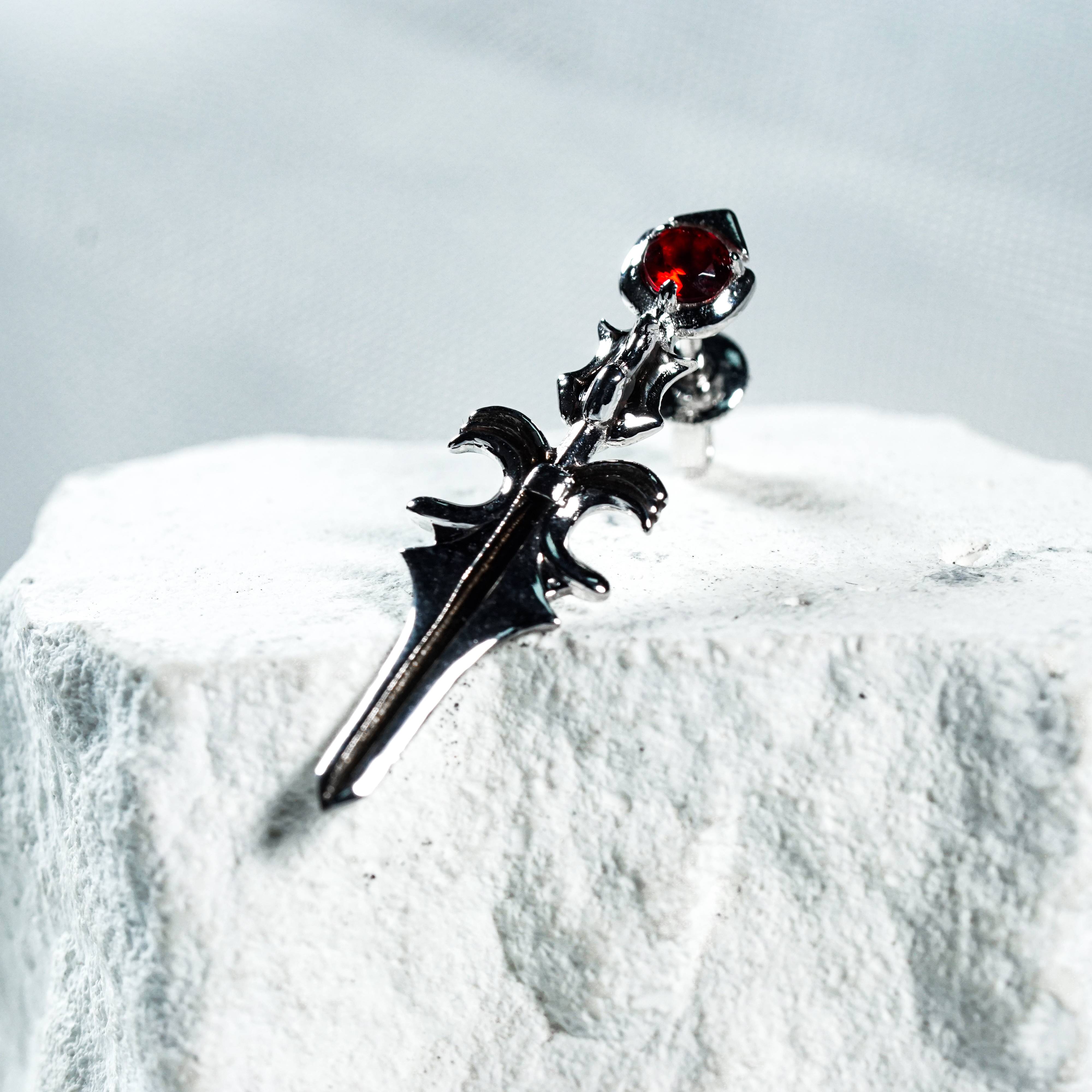 Final Fantasy XVI Dion Lesage Earring, Handmade Silver 950, FFXVI Jewelry for Fans 7 - EternaSilver DSC05635 - EternaSilver