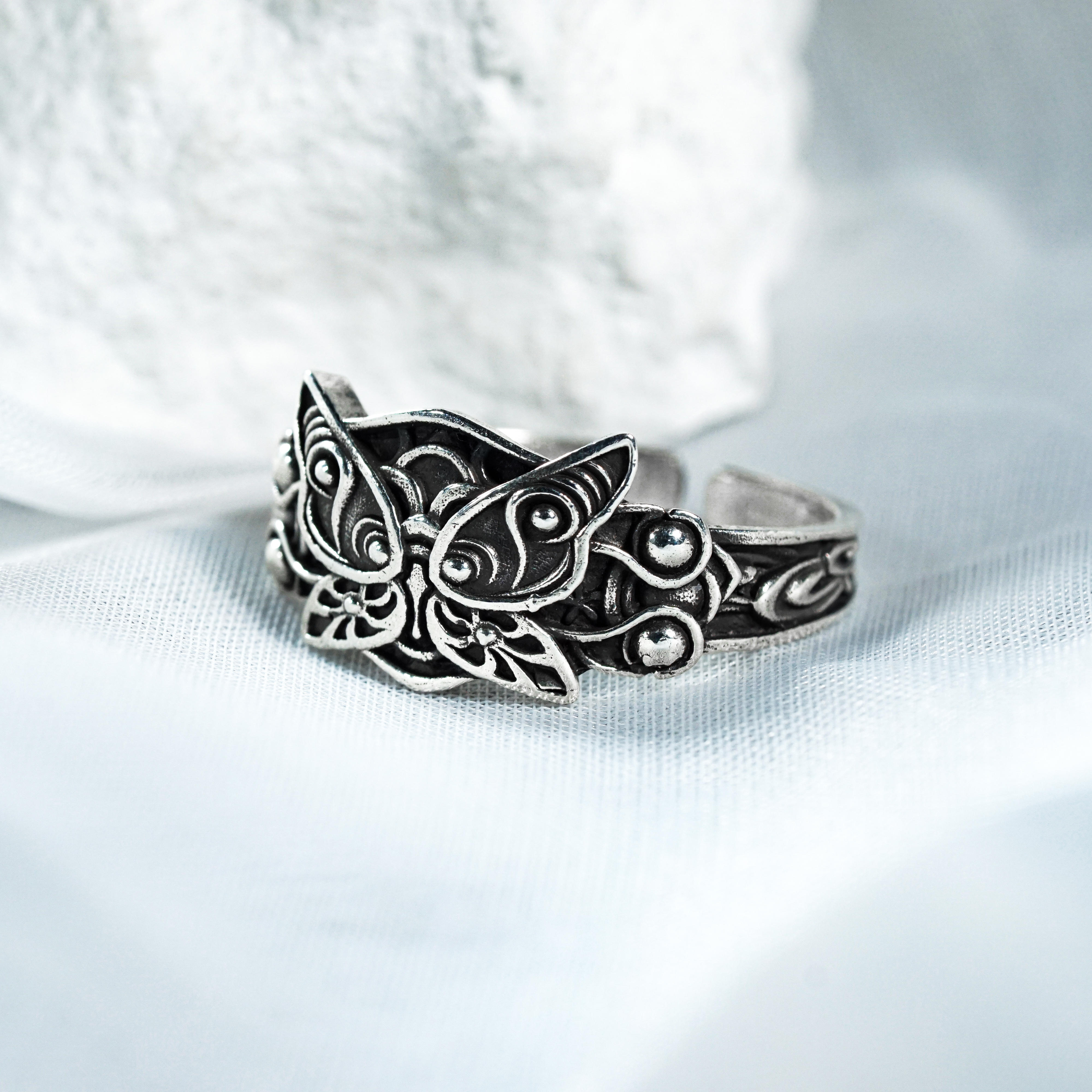 Frieren: Beyond Journey's End 950 Silver Jewelry, Fern Butterfly Hair Piece Ring, Anime Cosplay & Cottagecore Jewelry, Gift for Her 7 - EternaSilver DSC05648 - EternaSilver