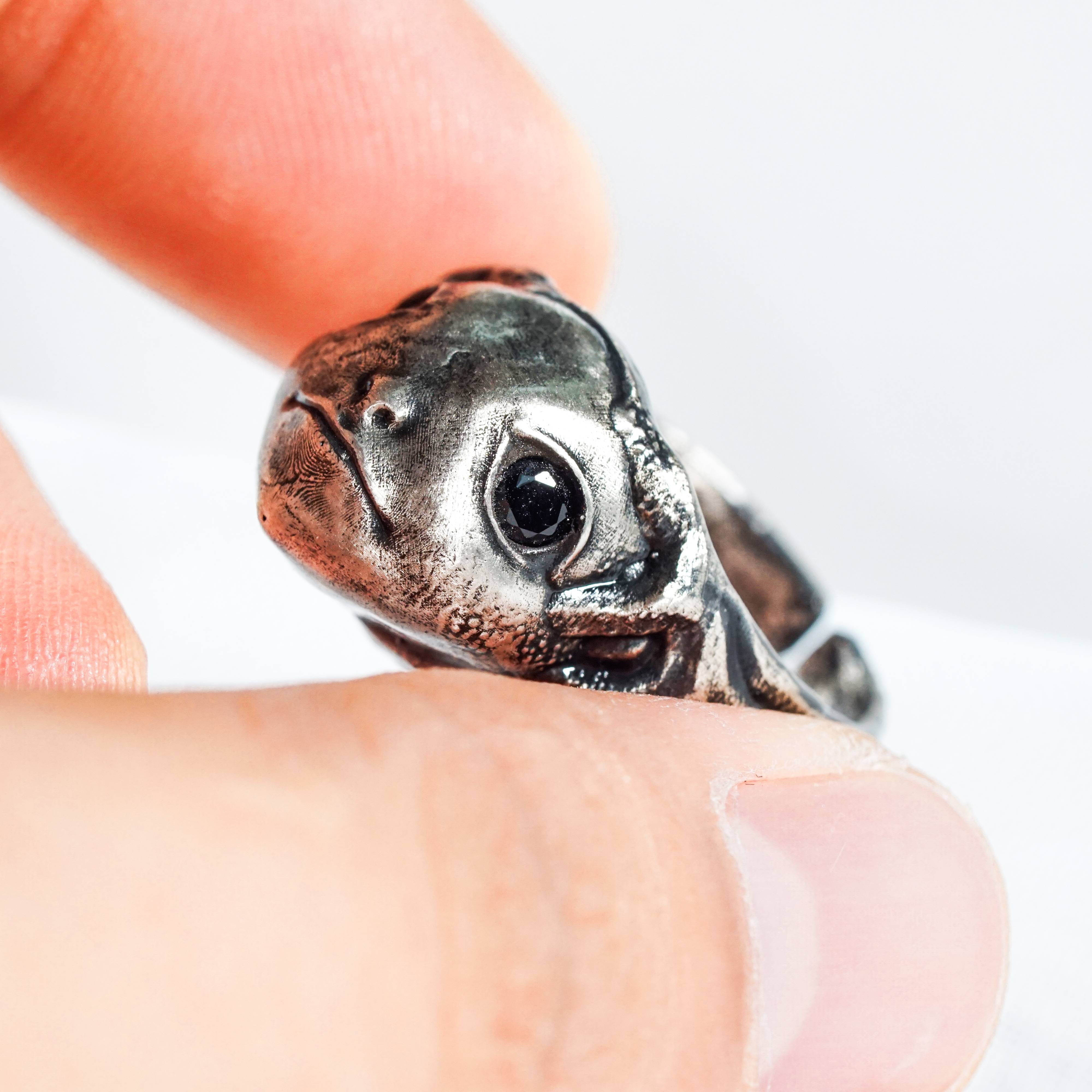 Elden Ring Albinauric Mask Ring, Handmade 950 Silver Fantasy Ring, Dark Souls Collector Gif, Perfect for Elden Ring Fans and Cosplay 5 - EternaSilver DSC05662 - EternaSilver