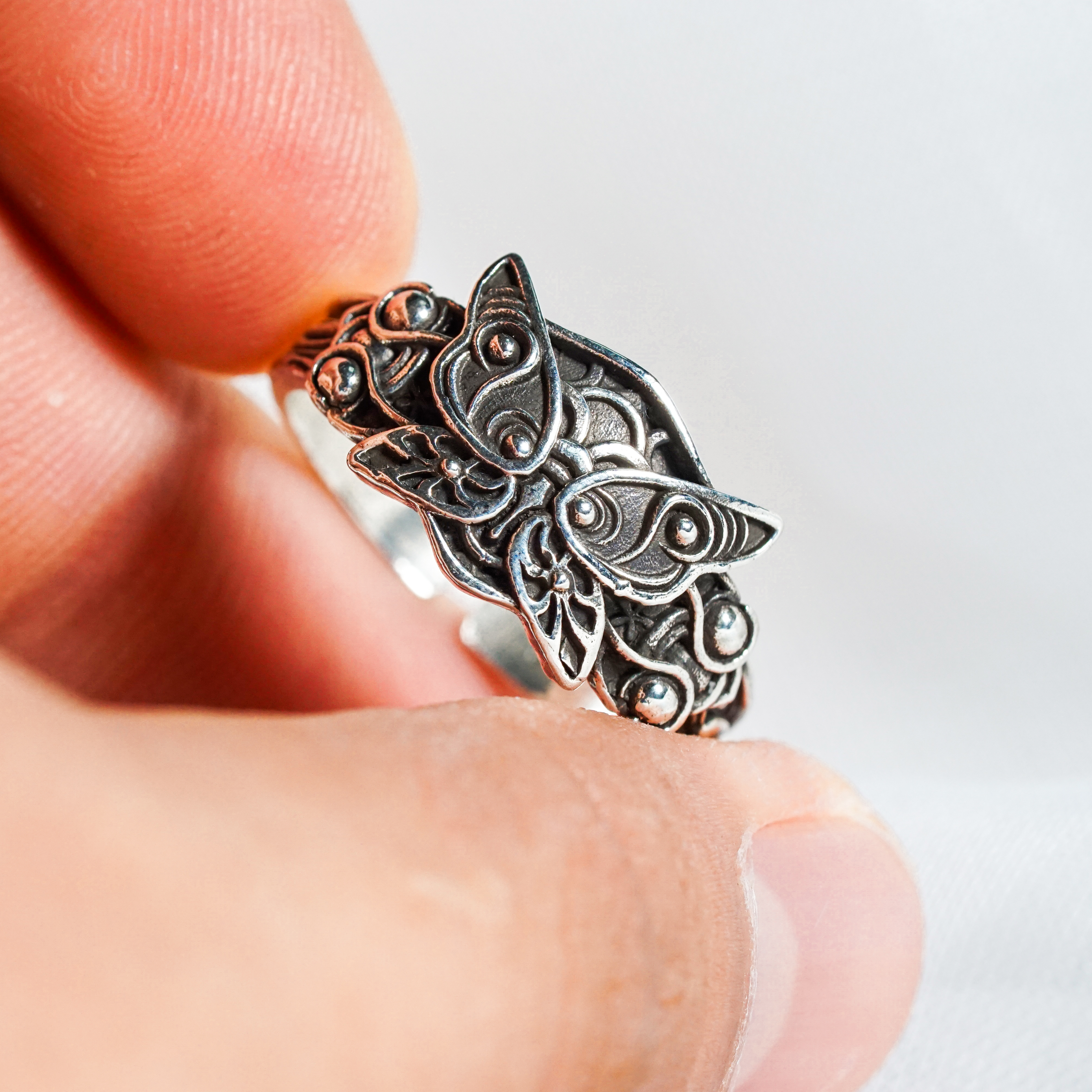 Frieren: Beyond Journey's End 950 Silver Jewelry, Fern Butterfly Hair Piece Ring, Anime Cosplay & Cottagecore Jewelry, Gift for Her 8 - EternaSilver DSC05672 - EternaSilver