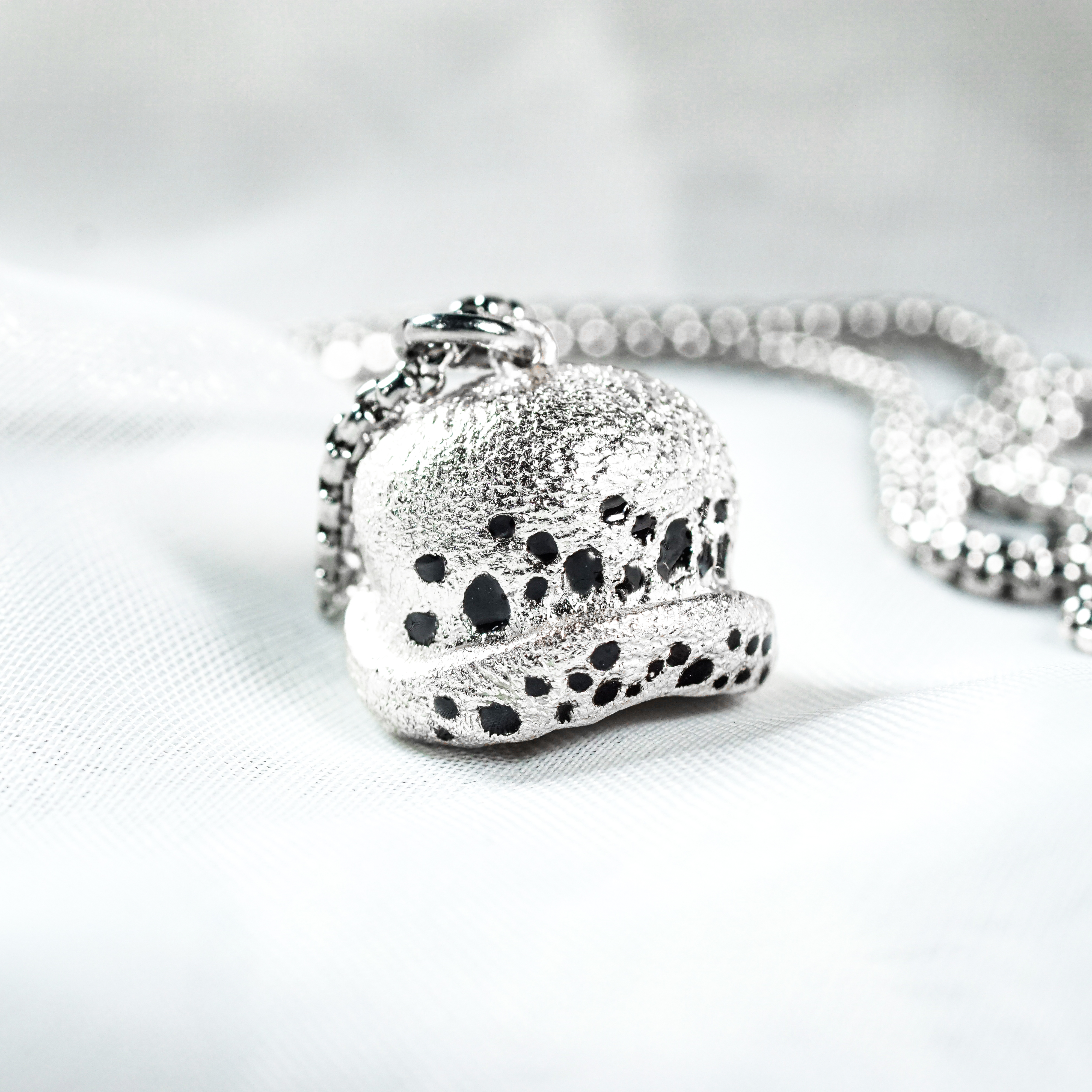 One Piece Law’s Hat necklace, Fanmade Law Hat Pendant Necklace, Handmade Silver Fantasy Jewelry, Inspired by Trafalgar D. Water Law, Gift for Gamers & Collectors 3 - EternaSilver DSC05714 - EternaSilver