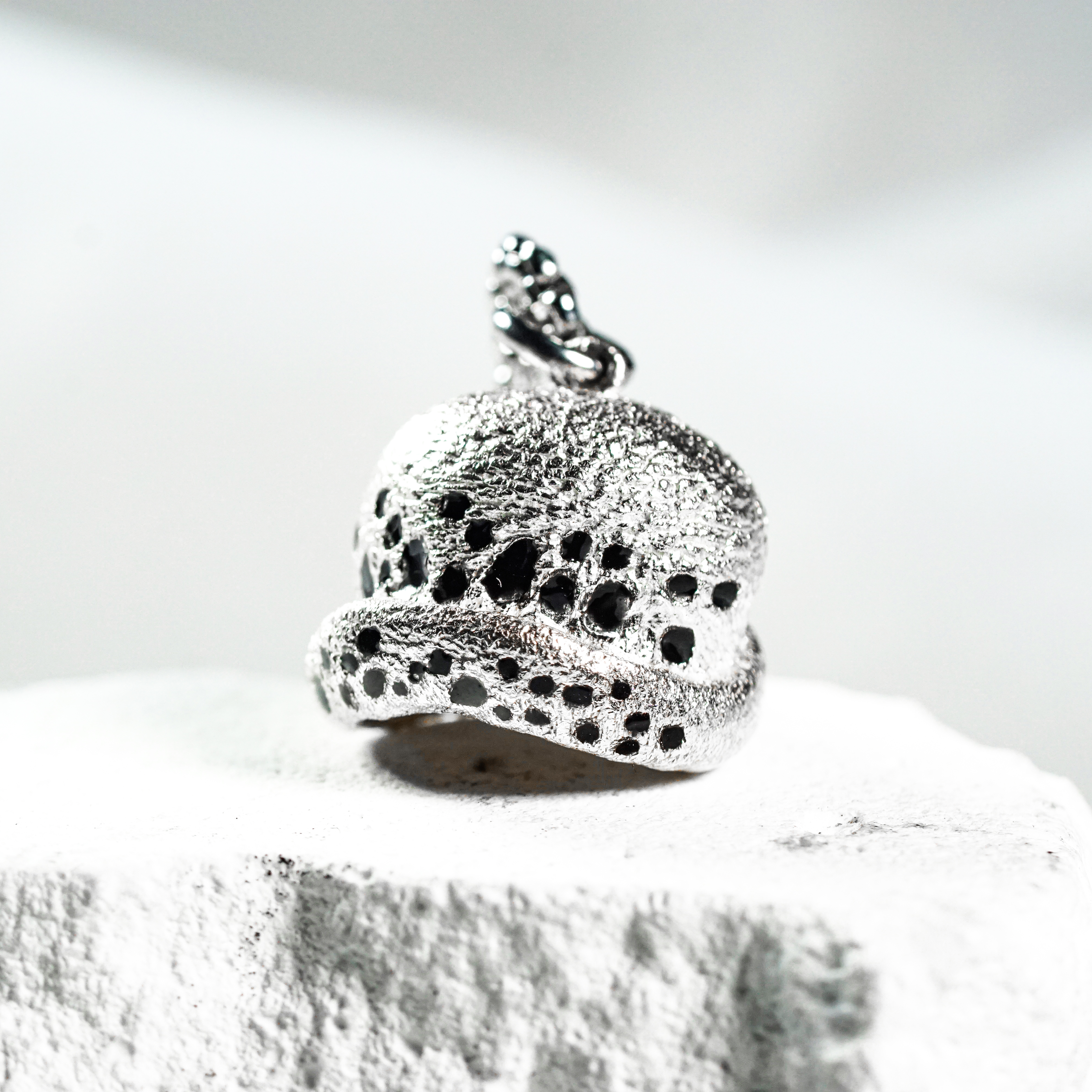 One Piece Law’s Hat necklace, Fanmade Law Hat Pendant Necklace, Handmade Silver Fantasy Jewelry, Inspired by Trafalgar D. Water Law, Gift for Gamers & Collectors 5 - EternaSilver DSC05717 - EternaSilver