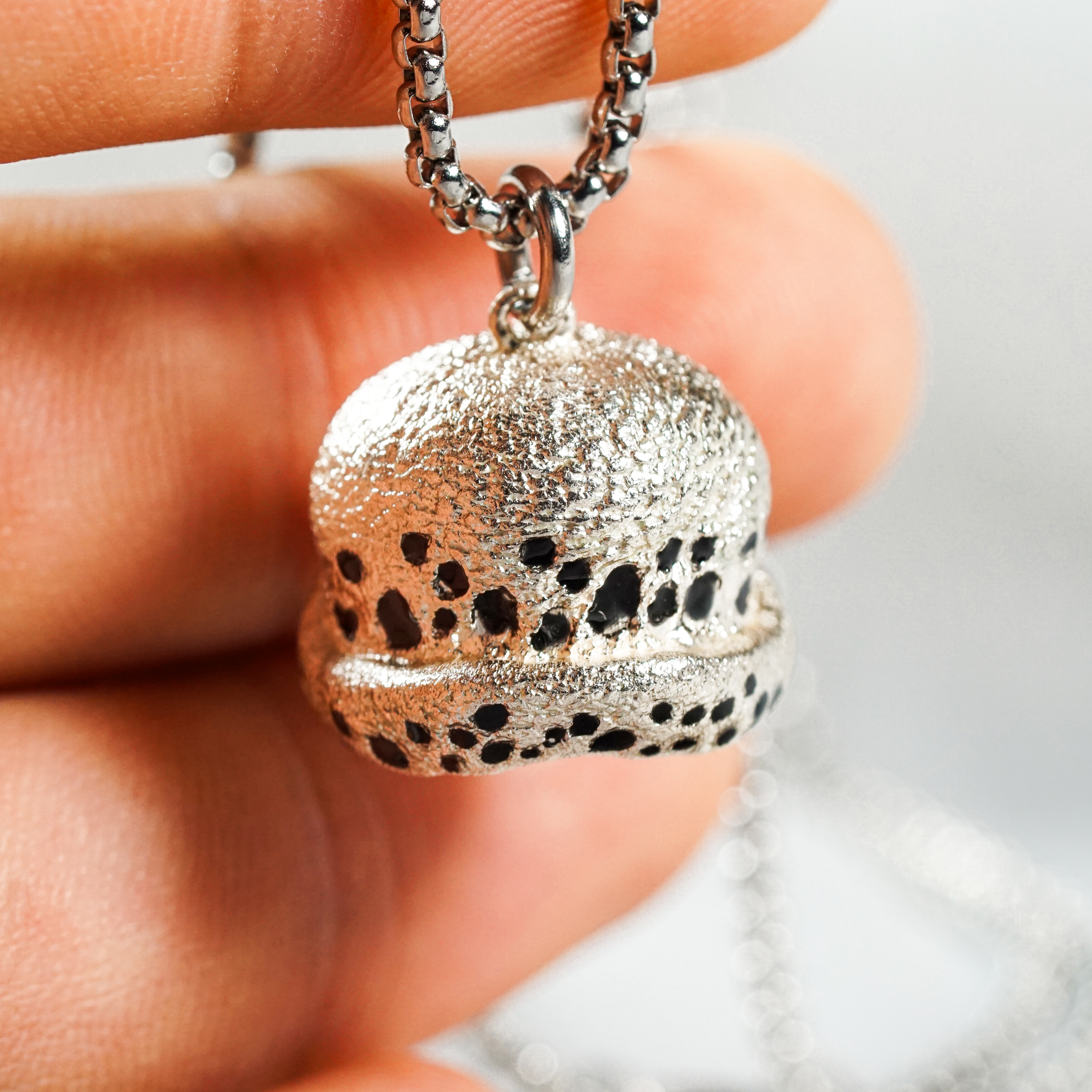 One Piece Law’s Hat necklace, Fanmade Law Hat Pendant Necklace, Handmade Silver Fantasy Jewelry, Inspired by Trafalgar D. Water Law, Gift for Gamers & Collectors 8 - EternaSilver DSC05721 - EternaSilver