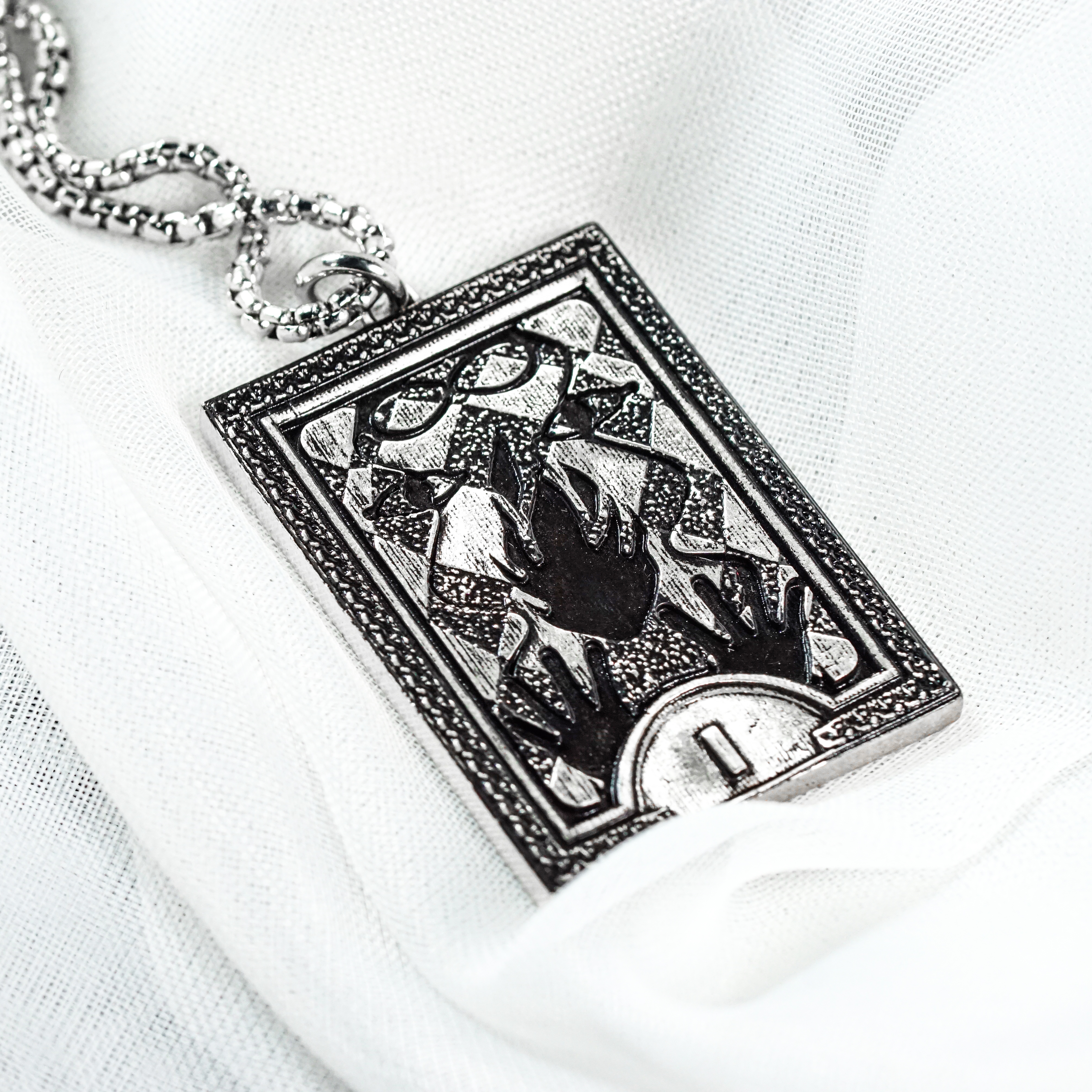 Persona 3 Arcana Card Pendant Necklace Set, The Fool, Magician, Priestess & Empress Card, 950 Silver, Persona gift, Persona Cosplay 10 - EternaSilver DSC05753 - EternaSilver