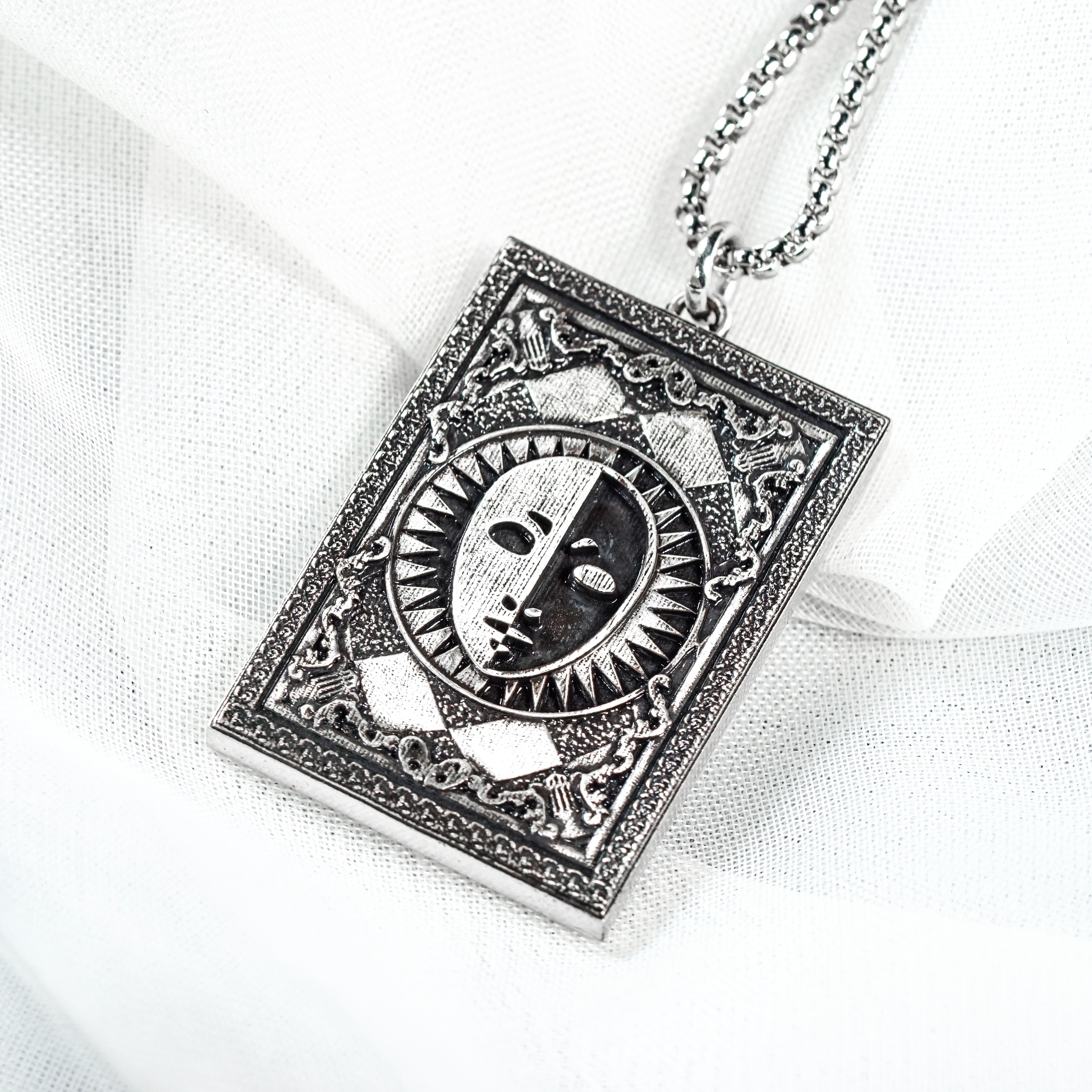 Persona 3 Arcana Card Pendant Necklace Set, The Fool, Magician, Priestess & Empress Card, 950 Silver, Persona gift, Persona Cosplay 22 - EternaSilver DSC05760 - EternaSilver