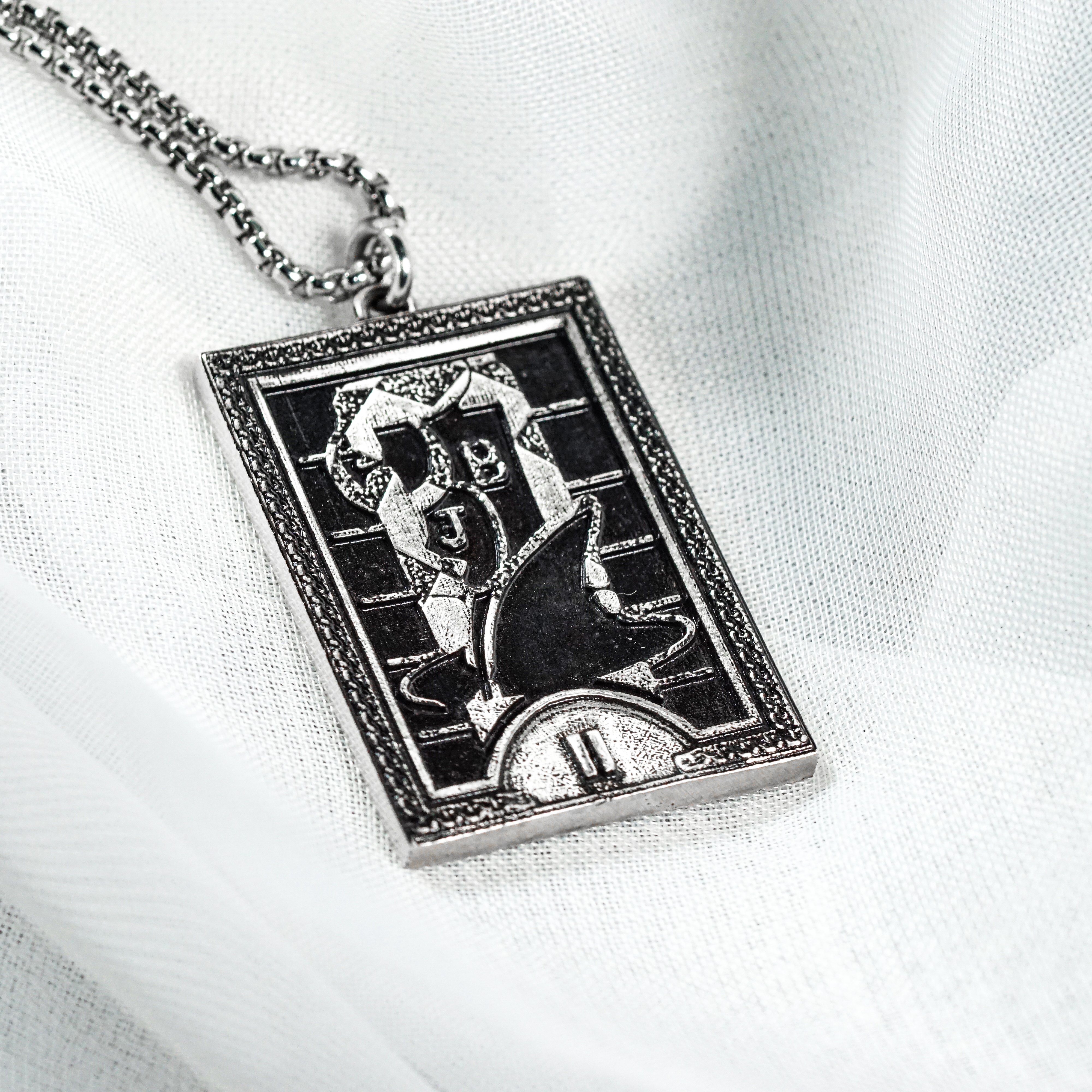 Persona 3 Arcana Card Pendant Necklace Set, The Fool, Magician, Priestess & Empress Card, 950 Silver, Persona gift, Persona Cosplay 17 - EternaSilver DSC05769 - EternaSilver