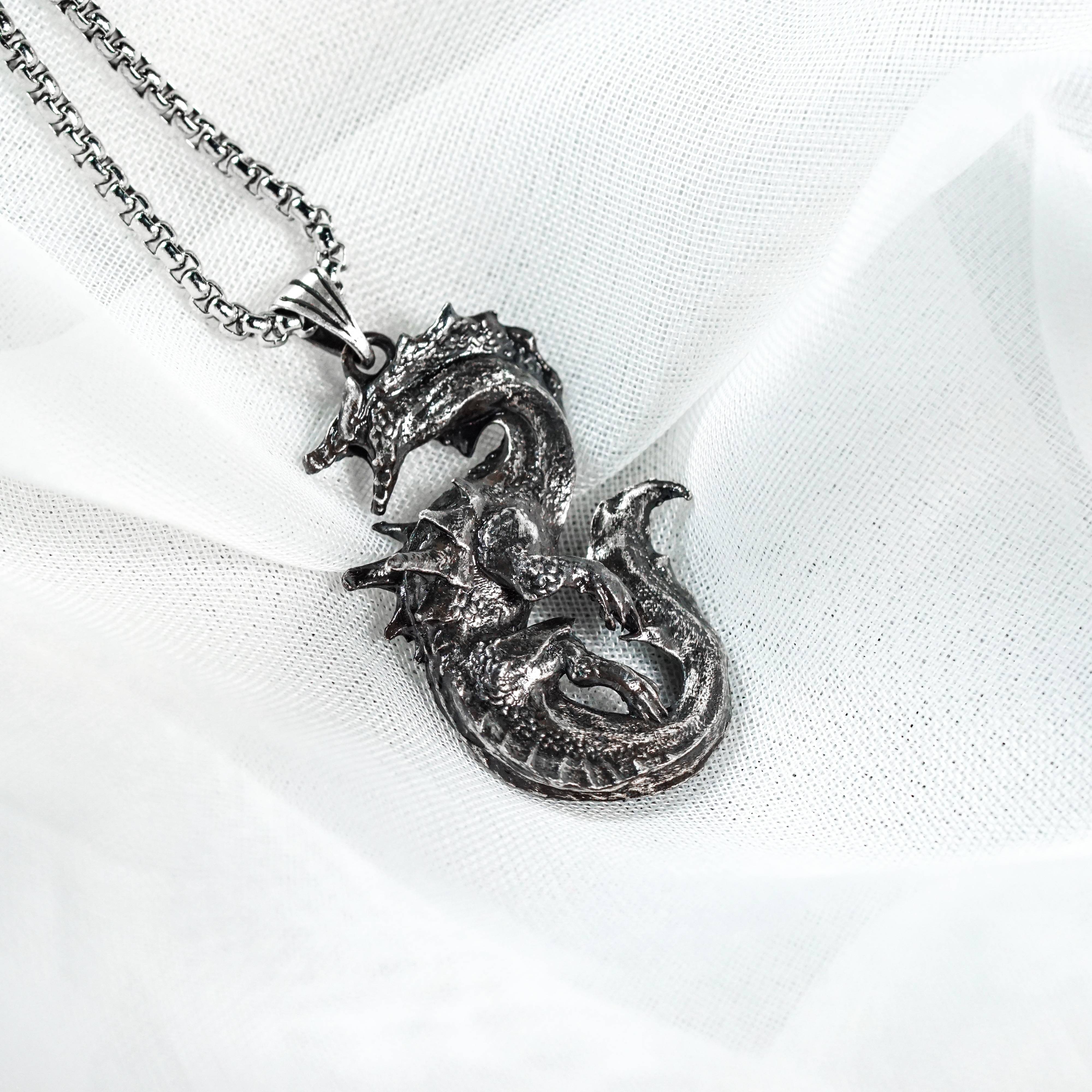 Monster Hunter Wilds Jewelry, Monster Symbol Necklace, Lagiacrus Silver Necklace, Handmade Silver 950 Pendant Inspired 9 - EternaSilver DSC05771 - EternaSilver