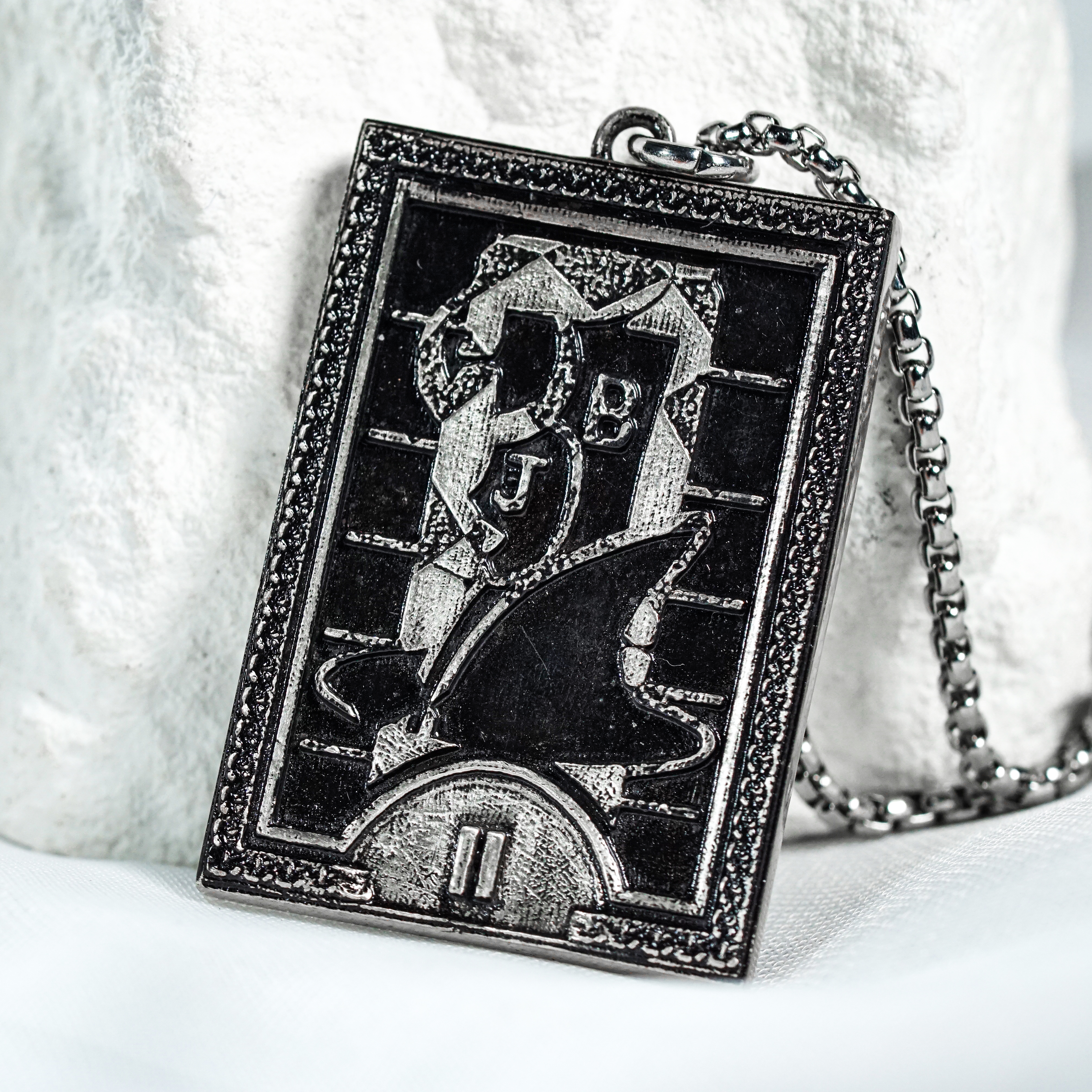 Persona 3 Arcana Card Pendant Necklace Set, The Fool, Magician, Priestess & Empress Card, 950 Silver, Persona gift, Persona Cosplay 14 - EternaSilver DSC05791 - EternaSilver