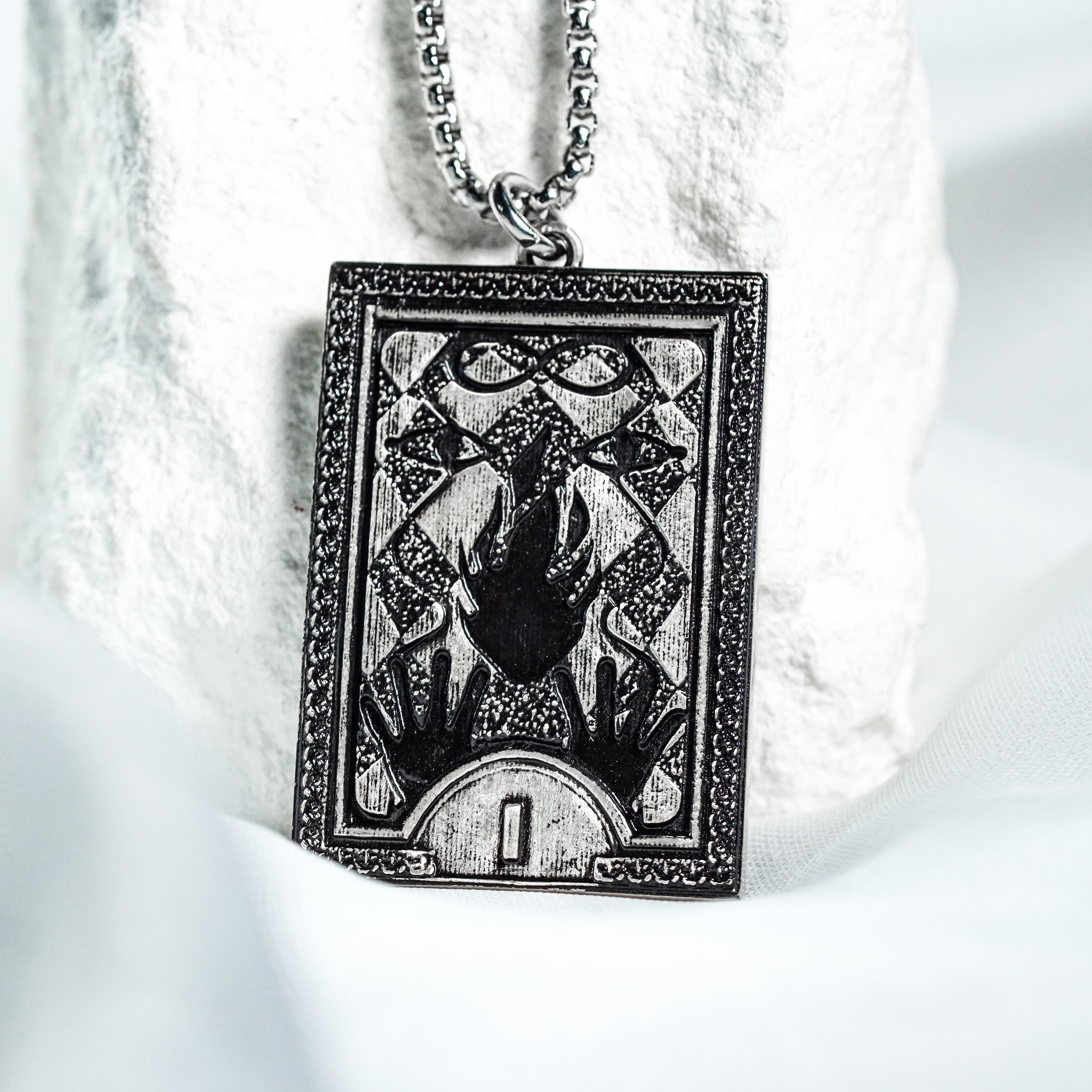 Persona 3 Arcana Card Pendant Necklace Set, The Fool, Magician, Priestess & Empress Card, 950 Silver, Persona gift, Persona Cosplay 8 - EternaSilver DSC05814 - EternaSilver