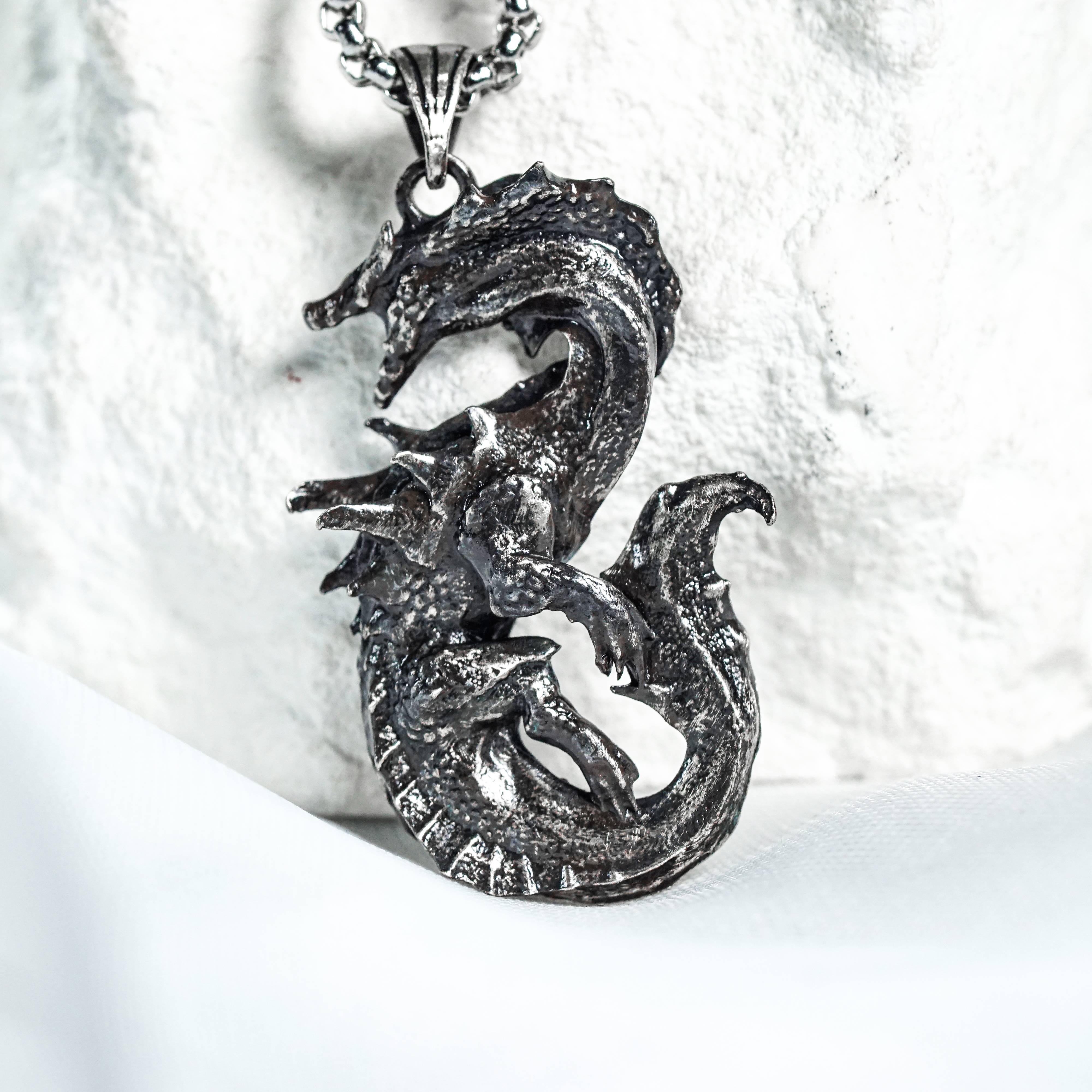 Monster Hunter Wilds Jewelry, Monster Symbol Necklace, Lagiacrus Silver Necklace, Handmade Silver 950 Pendant Inspired 7 - EternaSilver DSC05821 - EternaSilver