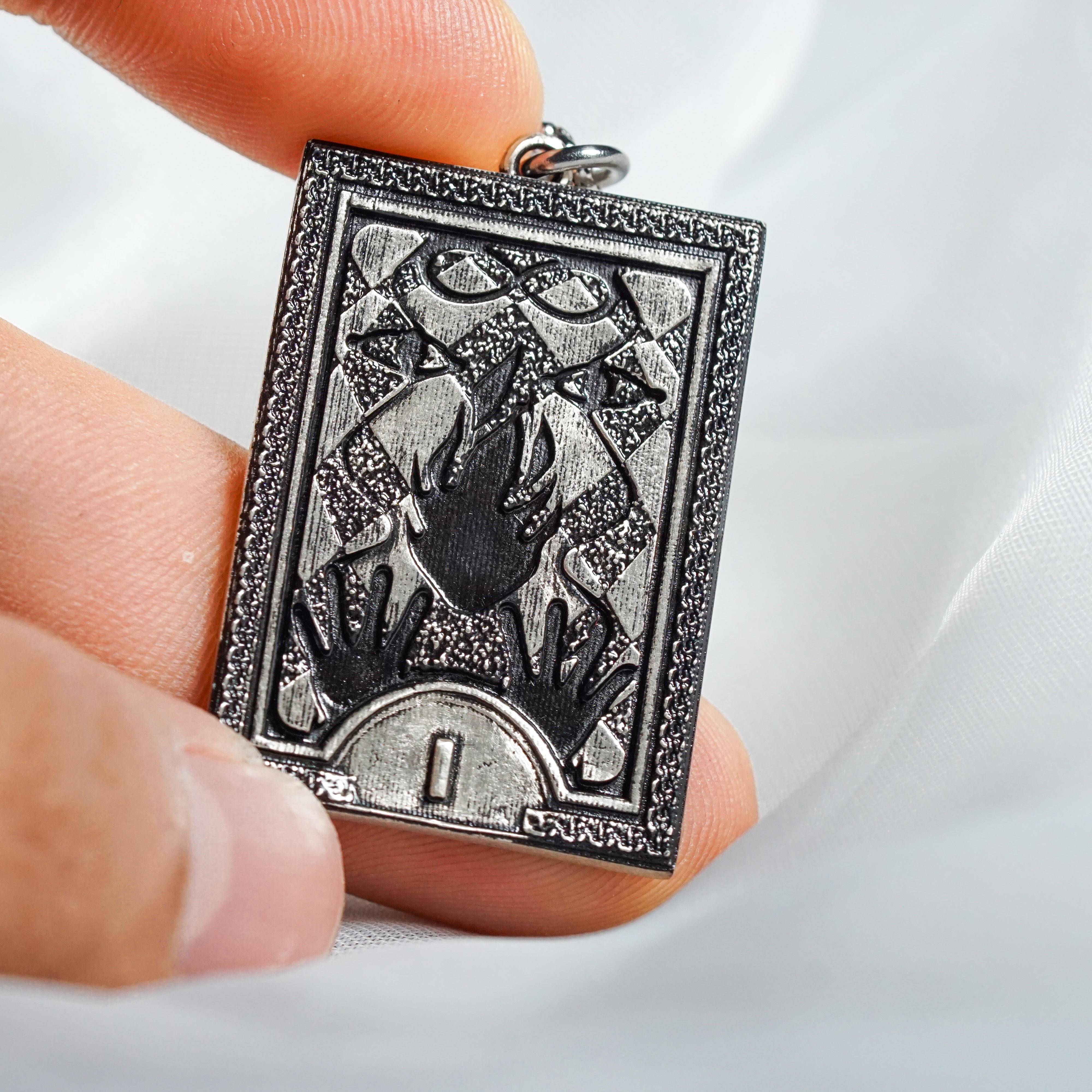 Persona 3 Arcana Card Pendant Necklace Set, The Fool, Magician, Priestess & Empress Card, 950 Silver, Persona gift, Persona Cosplay 3 - EternaSilver DSC05840 - EternaSilver