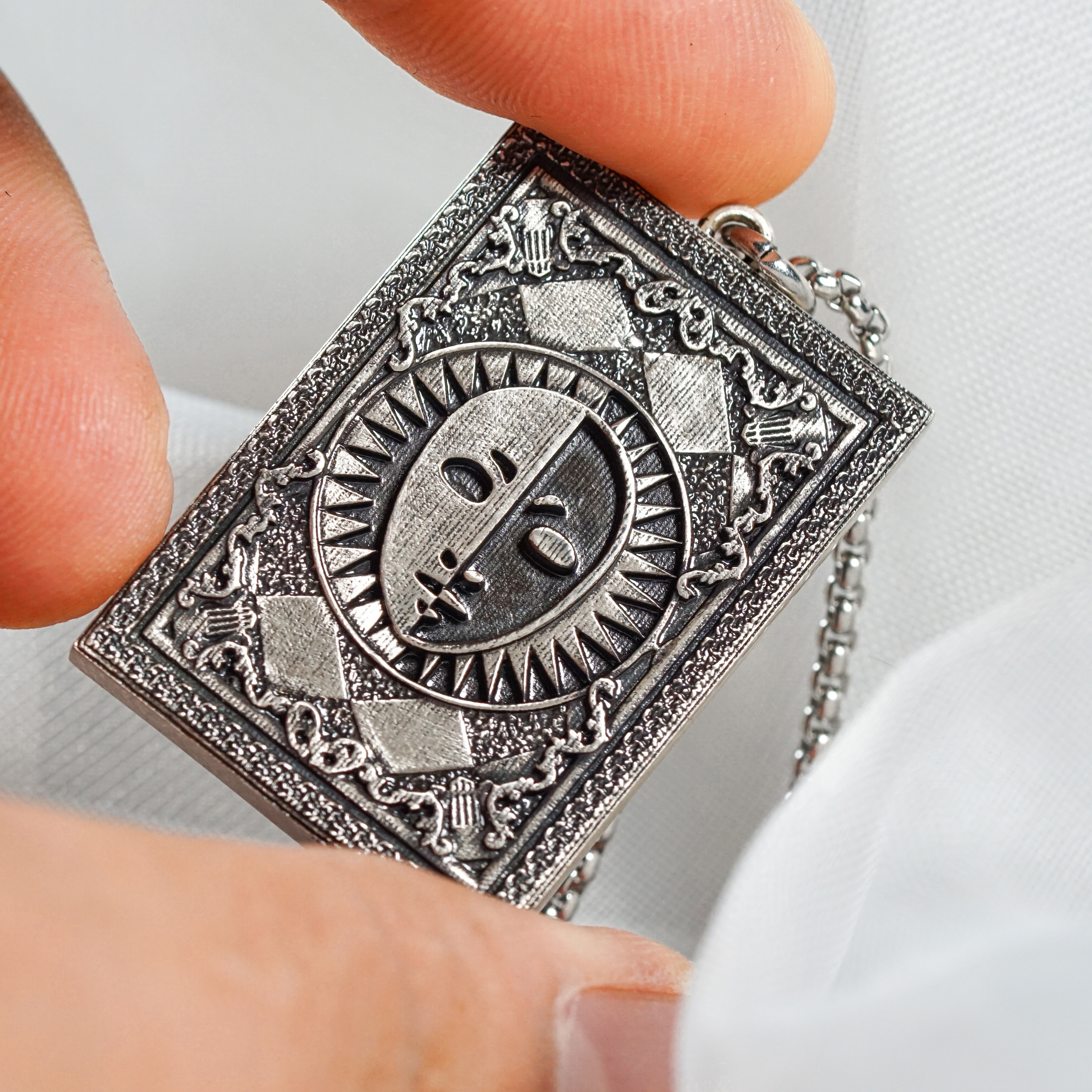 Persona 3 Arcana Card Pendant Necklace Set, The Fool, Magician, Priestess & Empress Card, 950 Silver, Persona gift, Persona Cosplay 19 - EternaSilver DSC05858 - EternaSilver