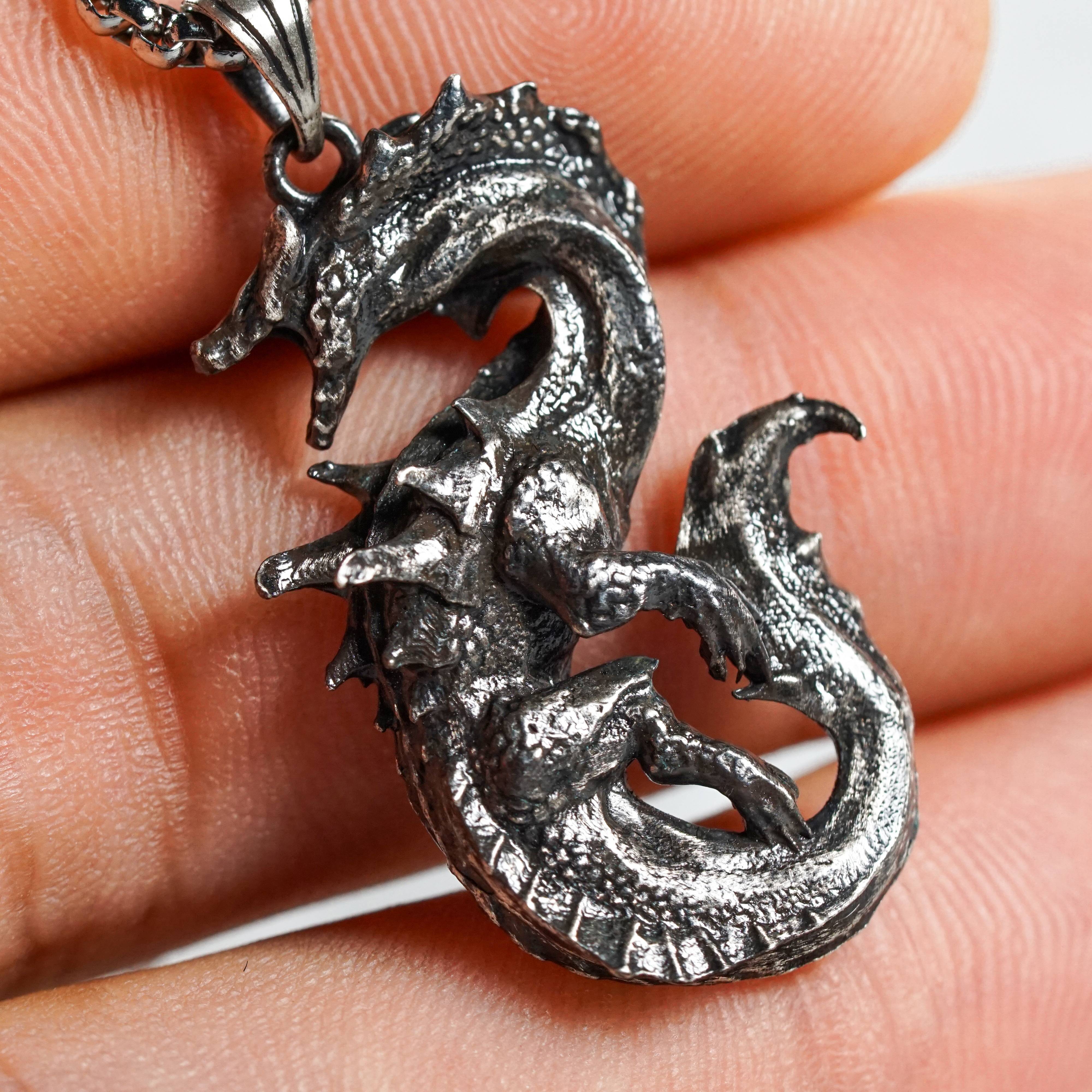 Monster Hunter Wilds Jewelry, Monster Symbol Necklace, Lagiacrus Silver Necklace, Handmade Silver 950 Pendant Inspired 6 - EternaSilver DSC05889 - EternaSilver
