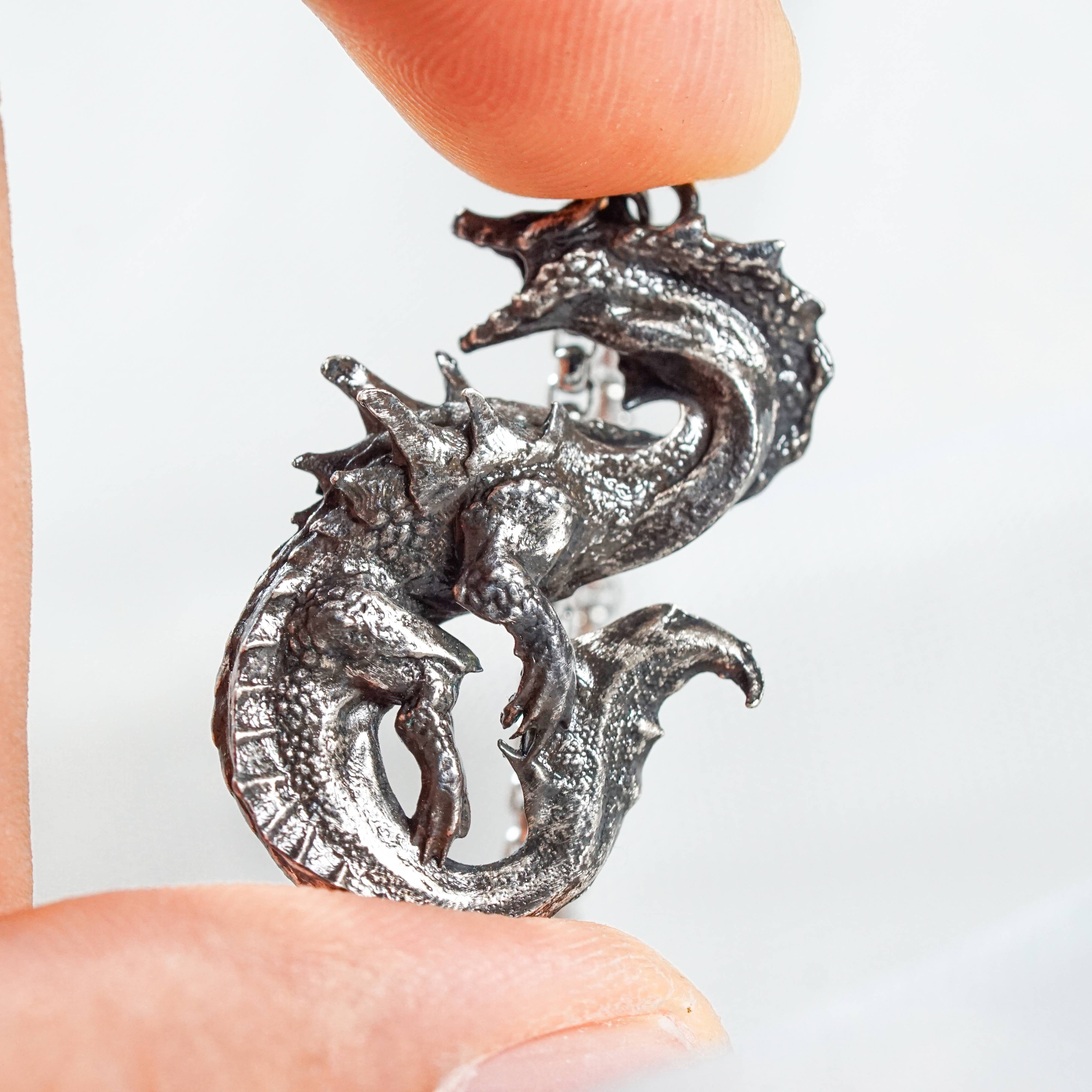 Monster Hunter Wilds Jewelry, Monster Symbol Necklace, Lagiacrus Silver Necklace, Handmade Silver 950 Pendant Inspired 5 - EternaSilver DSC05891 - EternaSilver