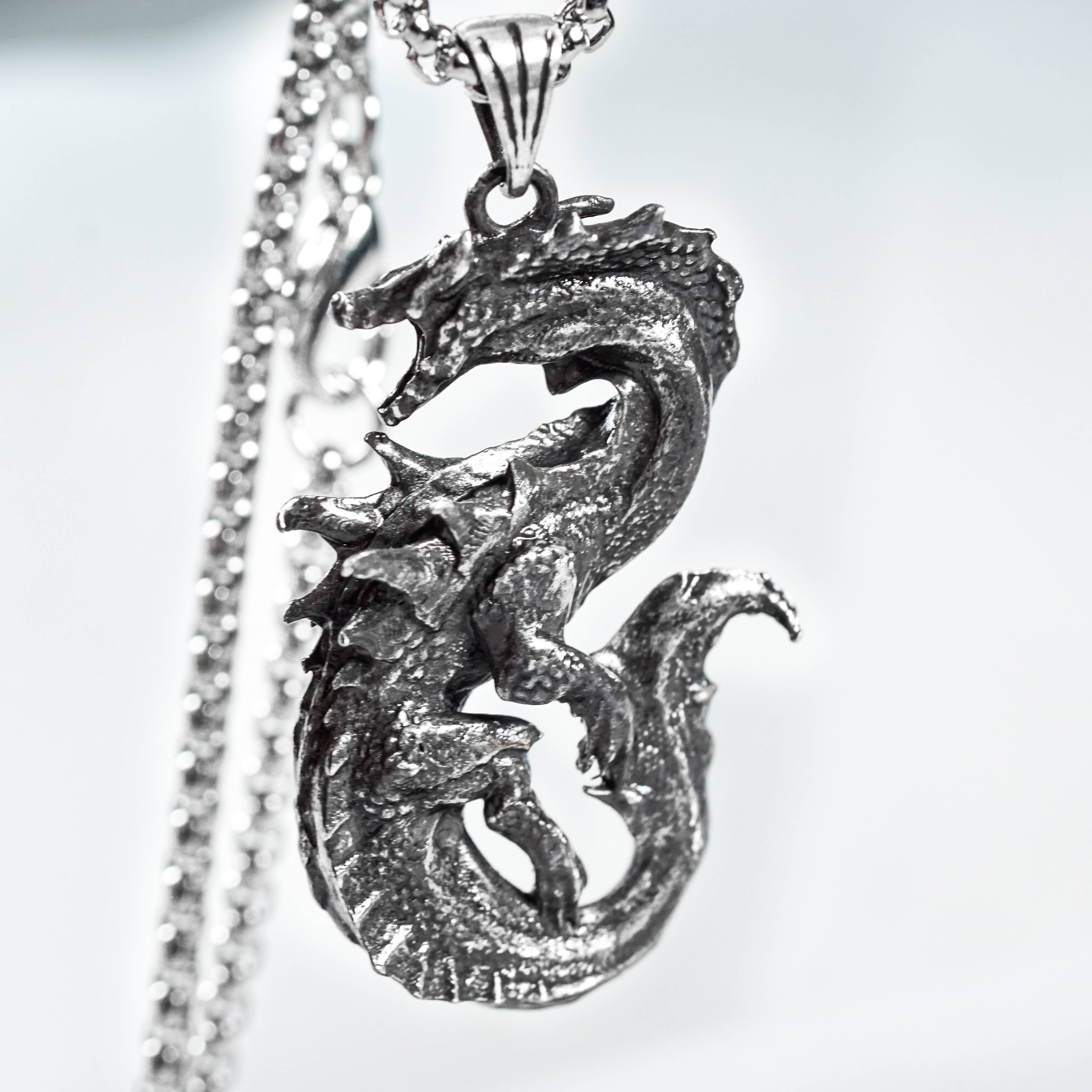 Monster Hunter Wilds Jewelry, Monster Symbol Necklace, Lagiacrus Silver Necklace, Handmade Silver 950 Pendant Inspired 3 - EternaSilver DSC05893 - EternaSilver