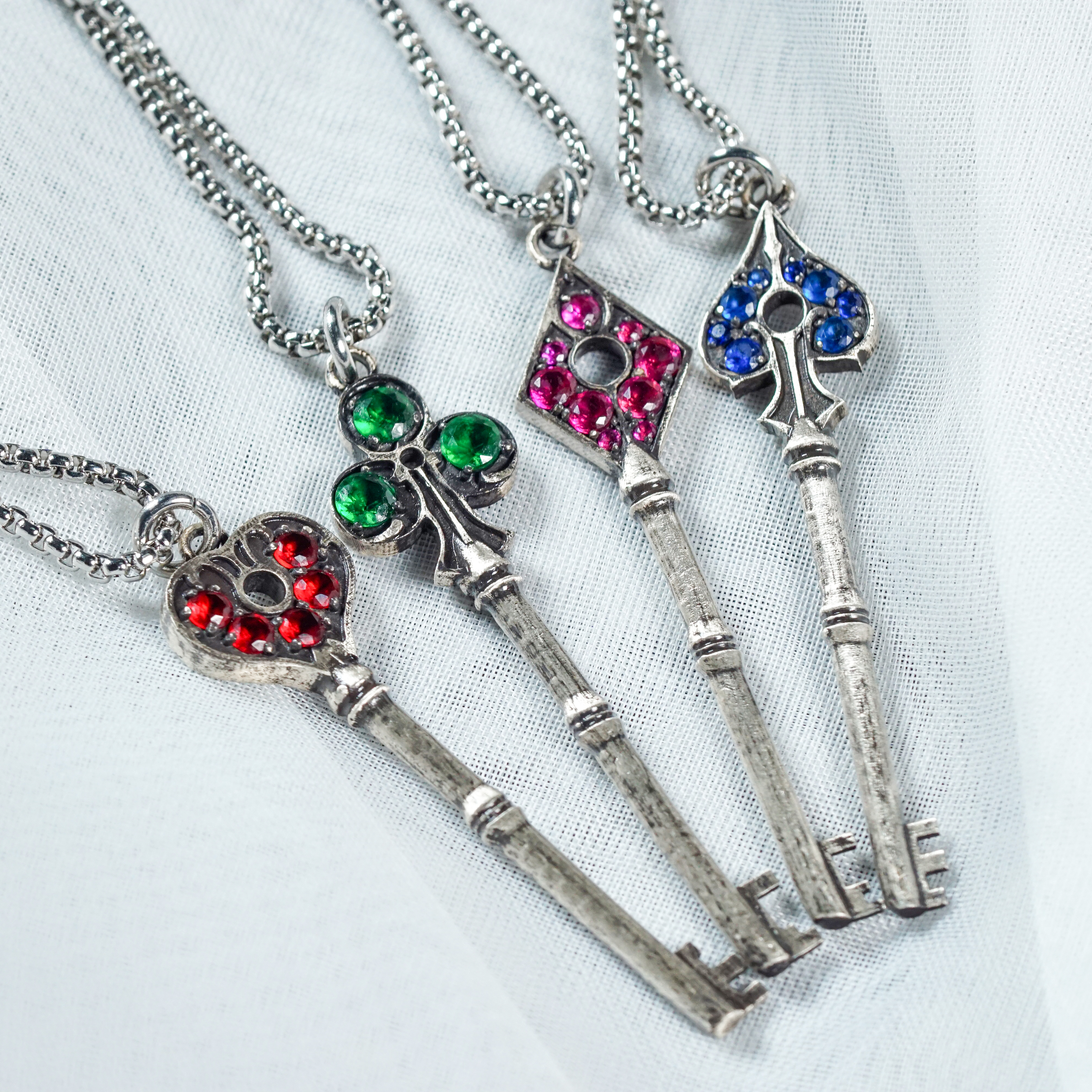 Resident Evil 2 Remake Precinct Key Pendant Necklace Set