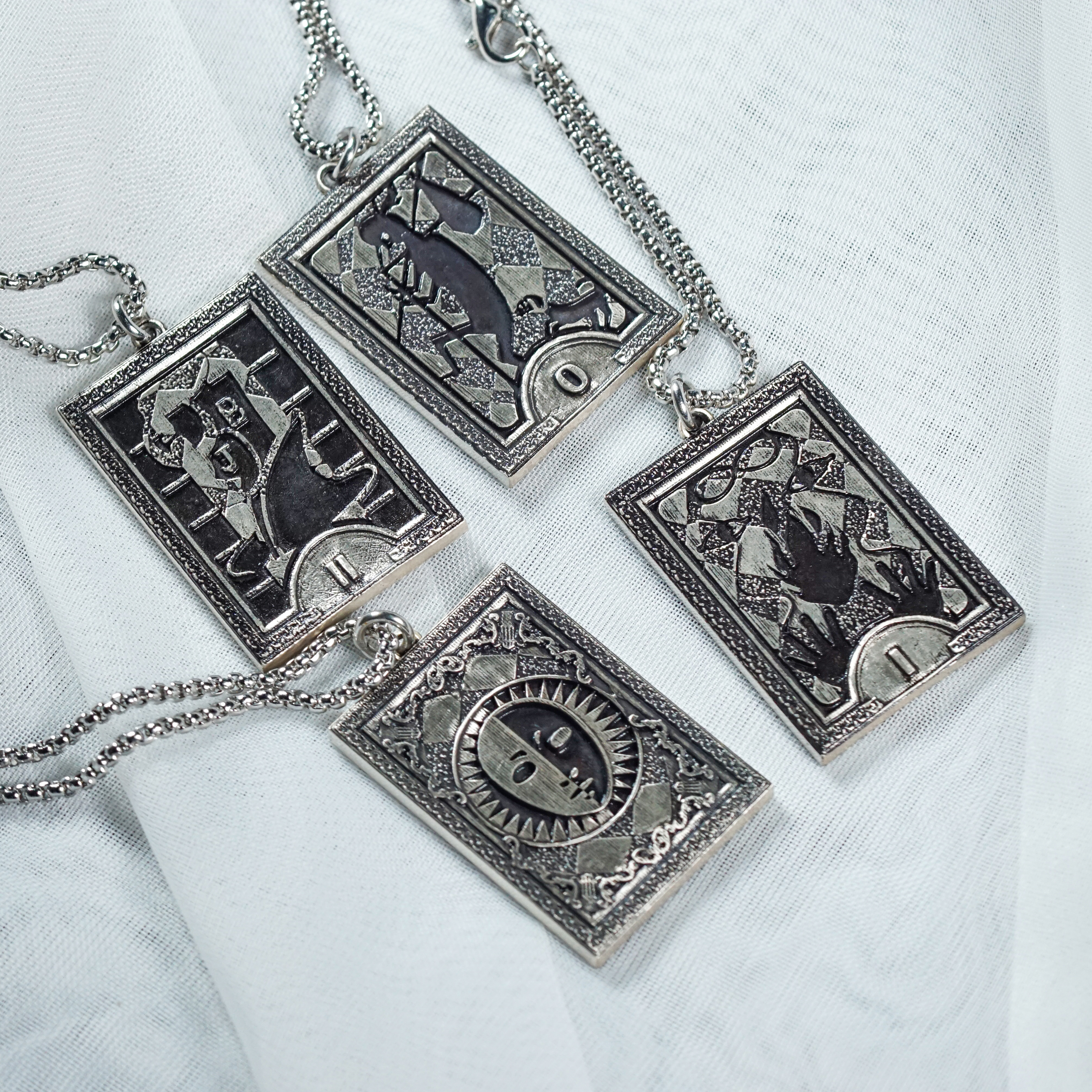 Persona 3 Arcana Card Pendant Necklace Set, The Fool, Magician, Priestess & Empress Card, 950 Silver, Persona gift, Persona Cosplay 31 - EternaSilver DSC05927 - EternaSilver
