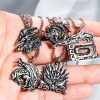 Monster Hunter Wilds Jewelry, Monster Symbol Ver 2 Necklace, Handmade Silver 950 Pendant Inspired