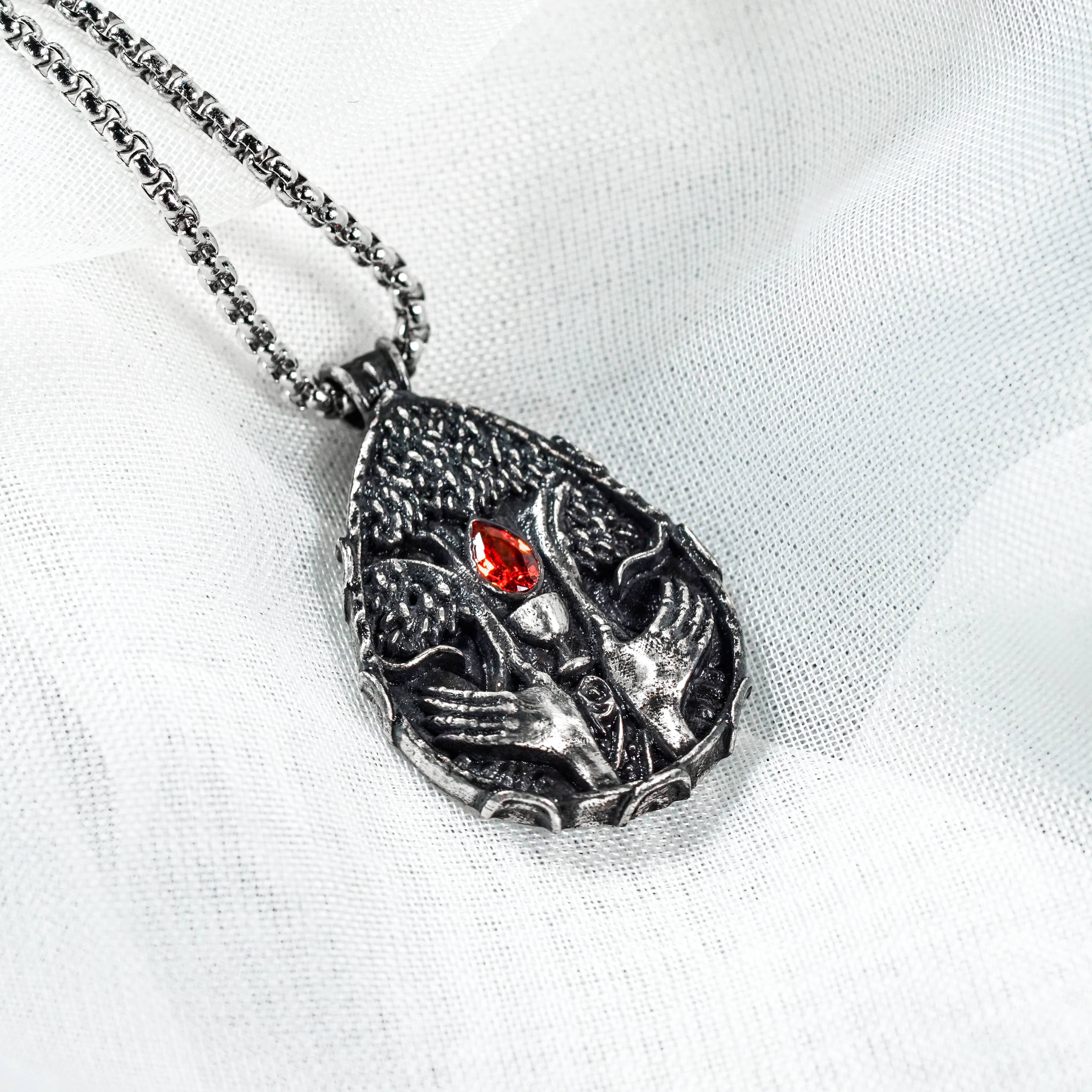 Elden Ring Talismans Necklace Collection, Blessed Dew Talisman Necklace, Handmade Silver 950 Pendant Inspired by Elden Ring, Radagon, Godfrey, and Malenia 3 - EternaSilver DSC05777 - EternaSilver